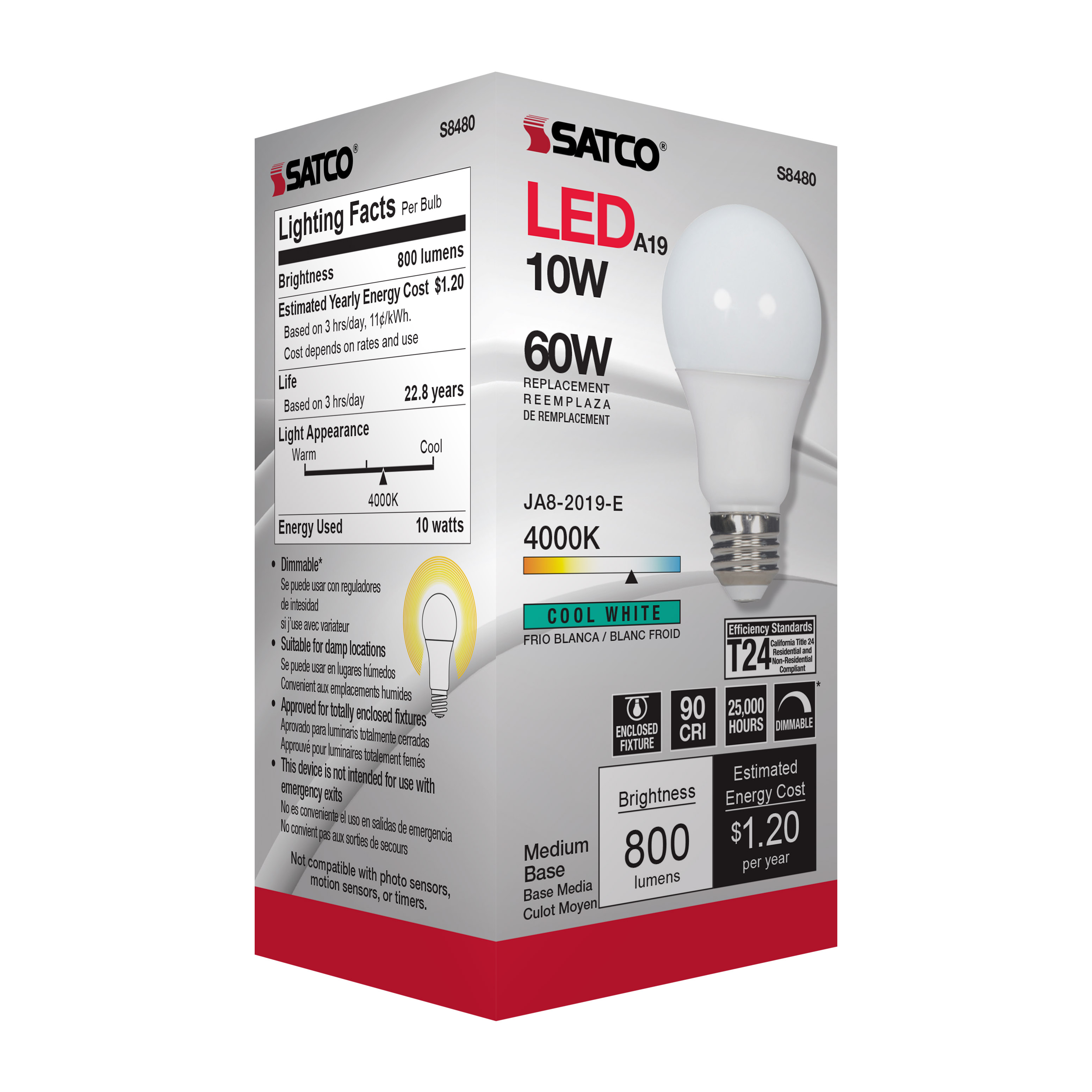 10A19/LED/4K/90CRI - S8480