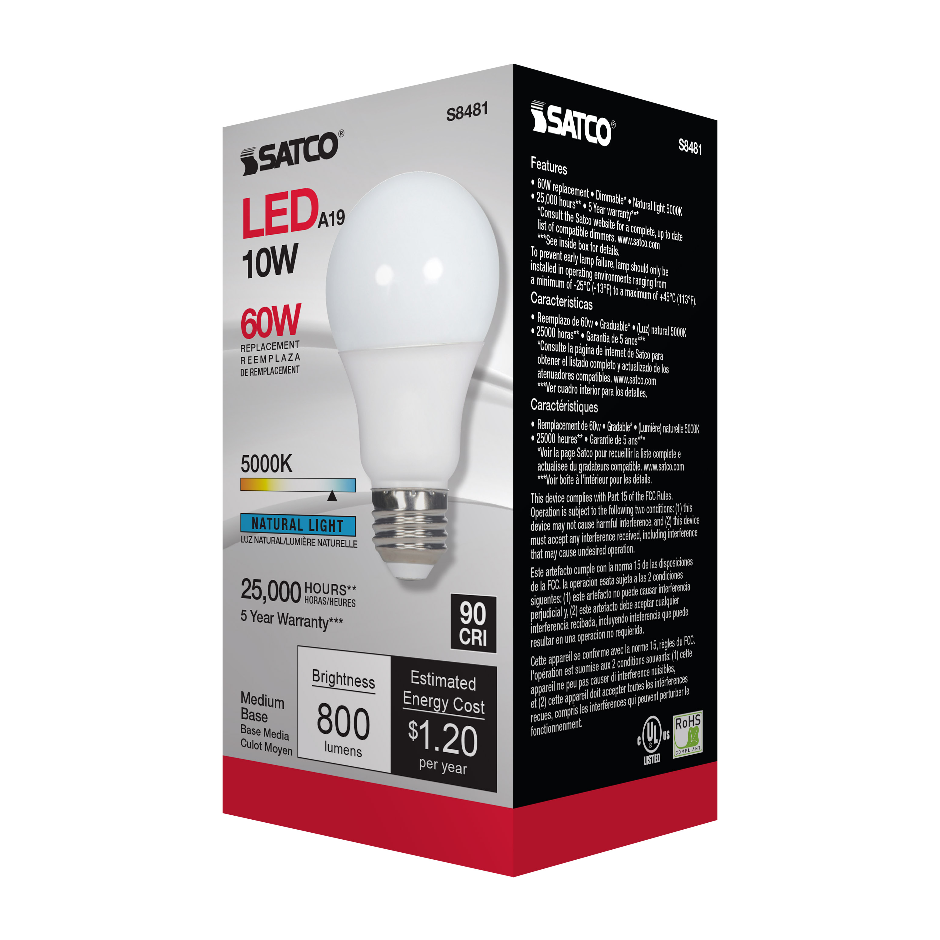 10A19/LED/5K/90CRI - S8481