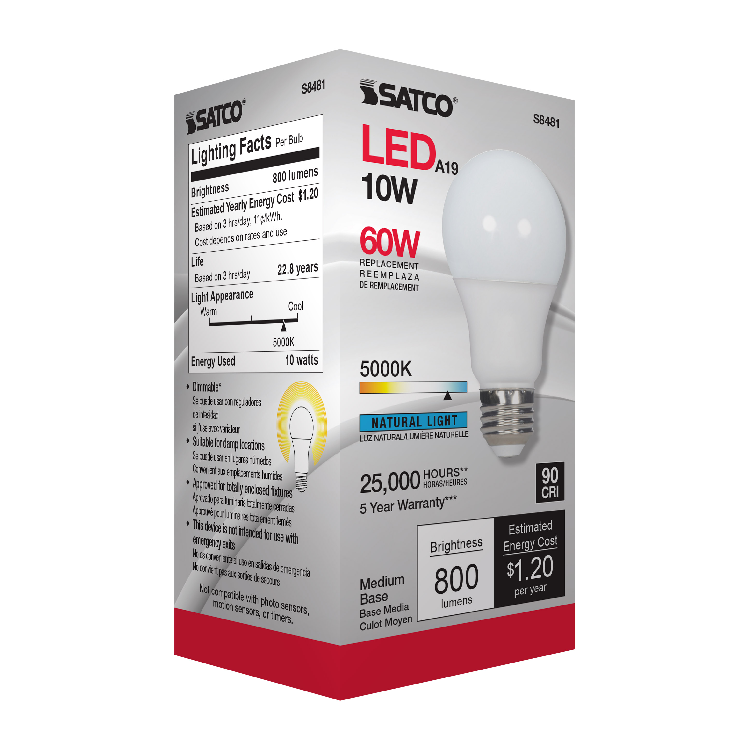 10A19/LED/5K/90CRI - S8481