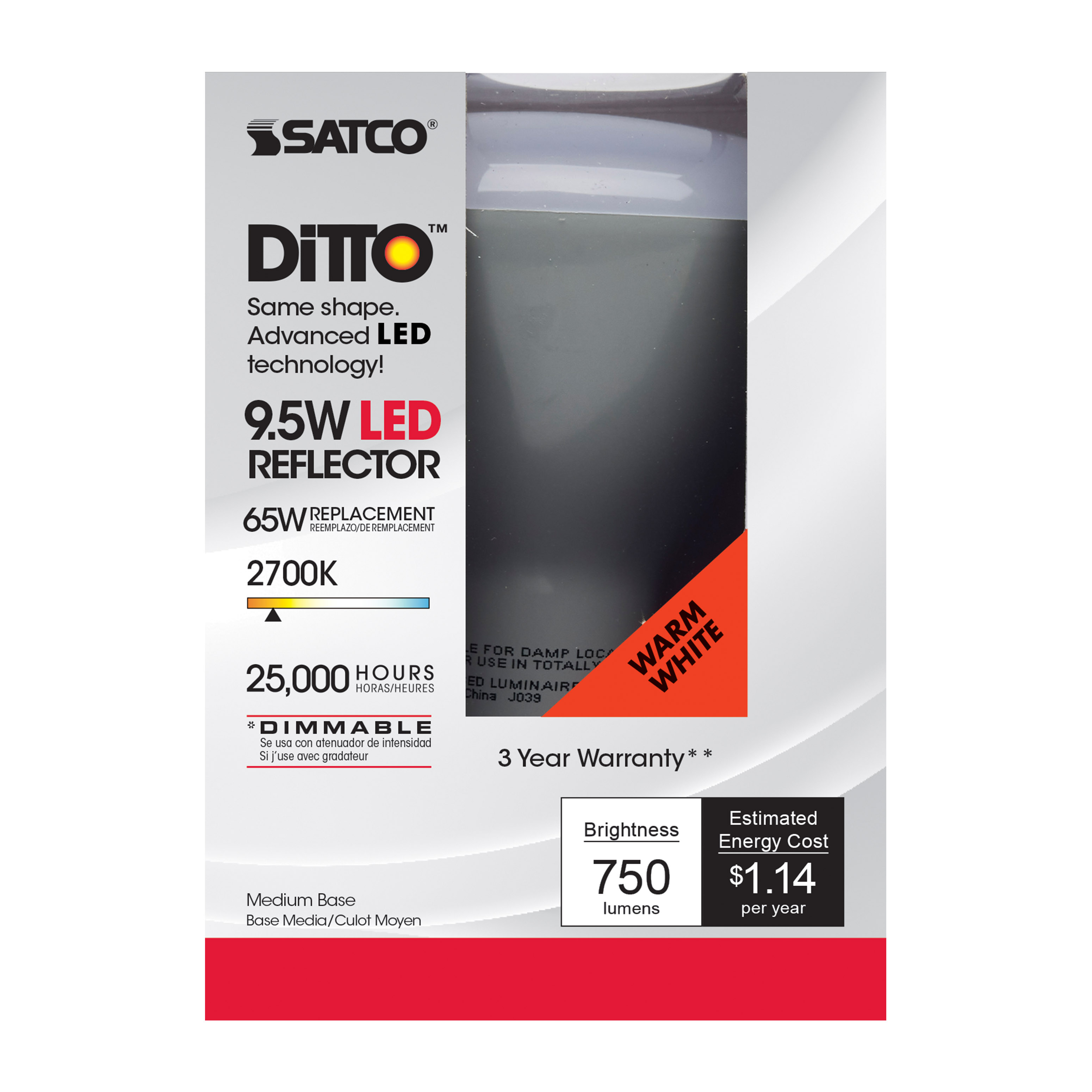 9.5BR30/LED/2700K/750L/120V/D - S9620