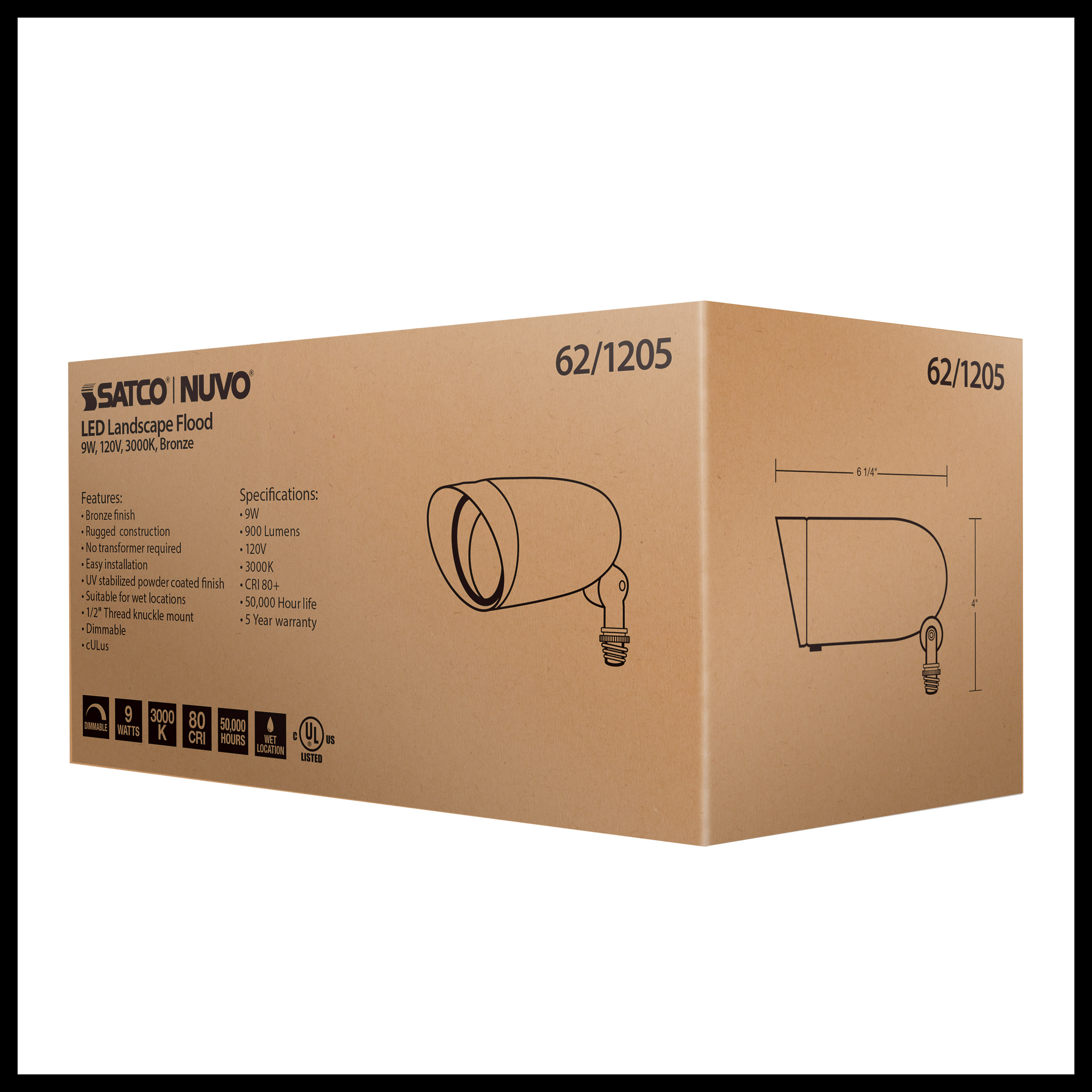 LED 9W LANDSCAPE FLOOD - 62-1205