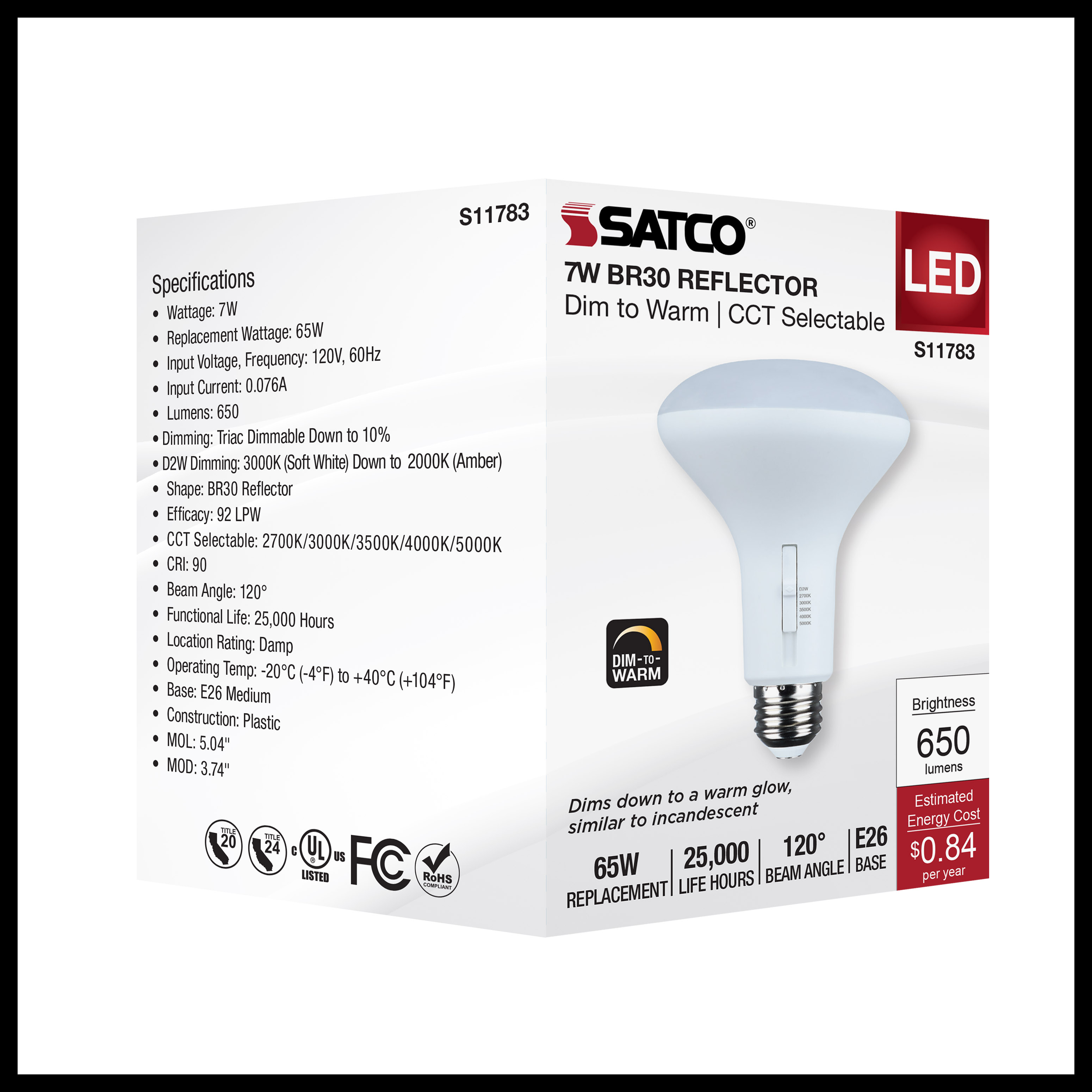 7BR30/LED/5CCT/WD/120V - S11783
