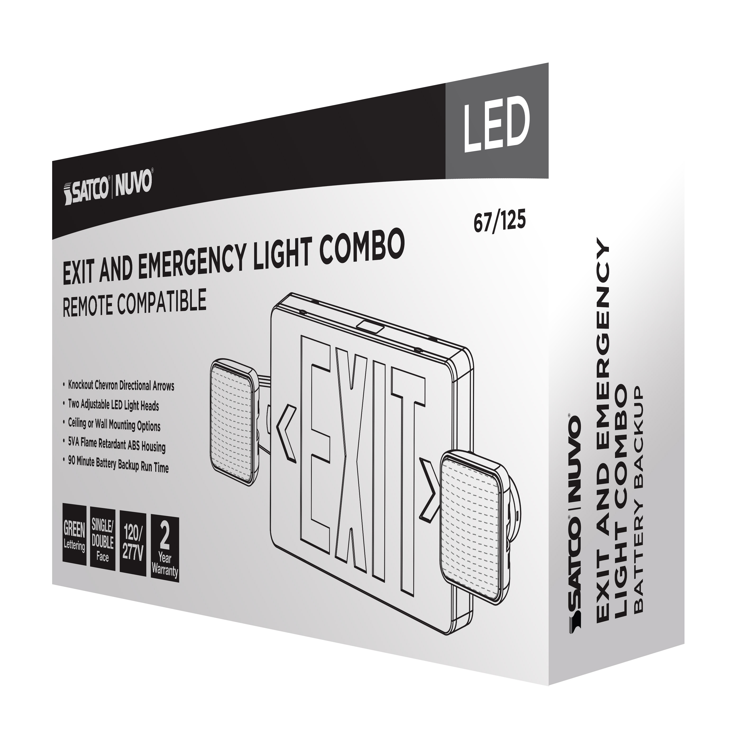 EXIT/LIGHT DH - GREEN - RC - 67-125