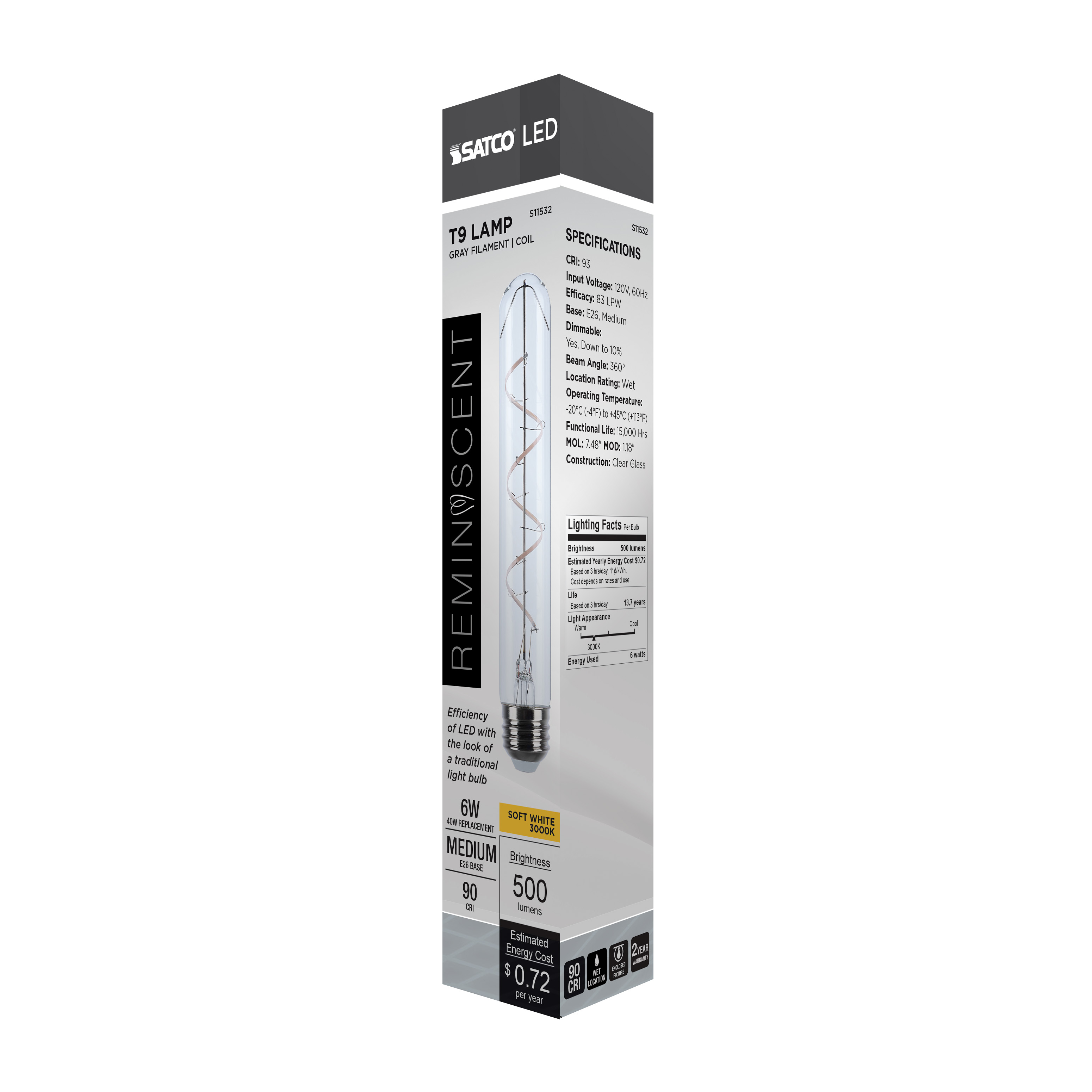 6T9/CL/LED-GF/COIL/930/E26 - S11532