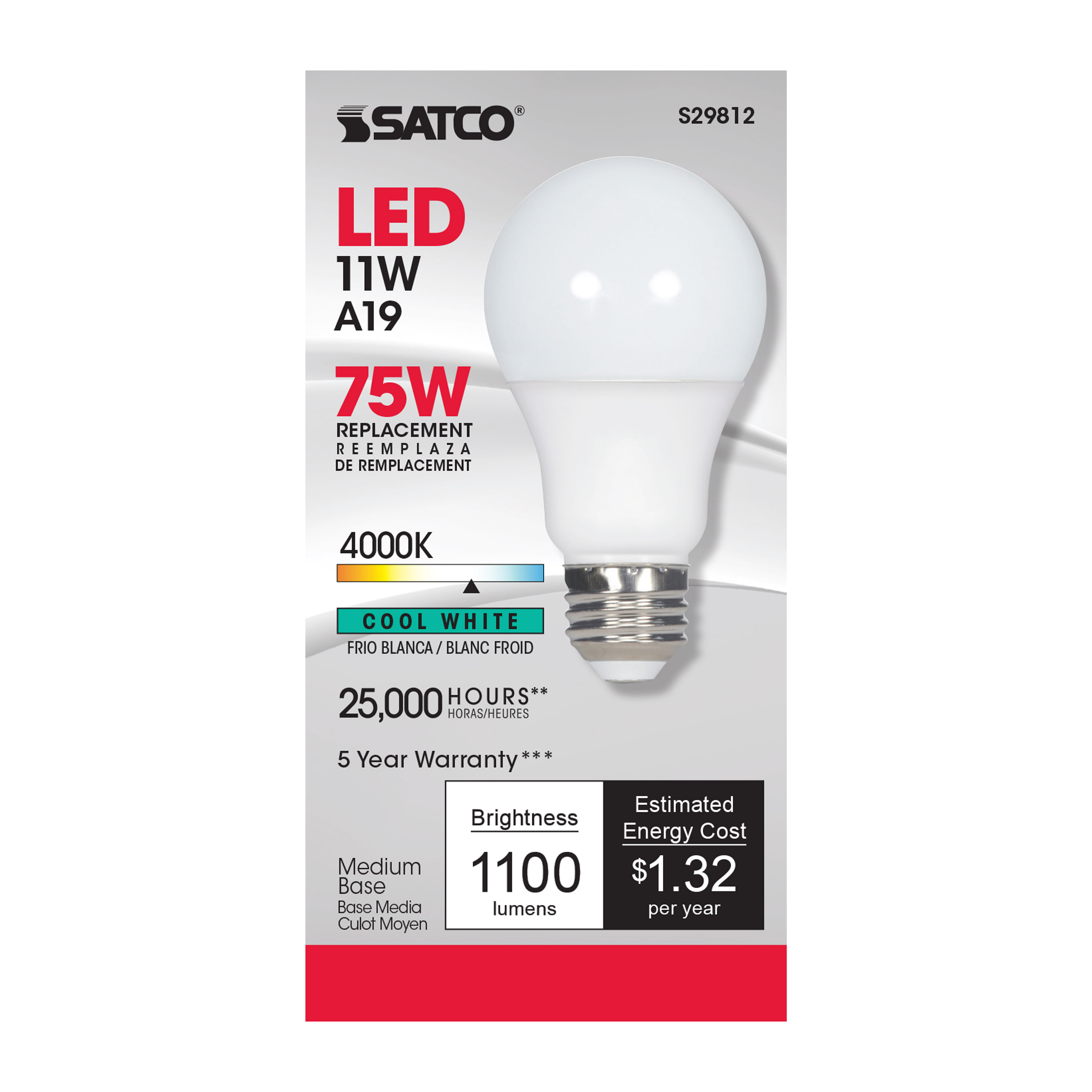 11A19/LED/4000K/1100L/120V/D - S29812