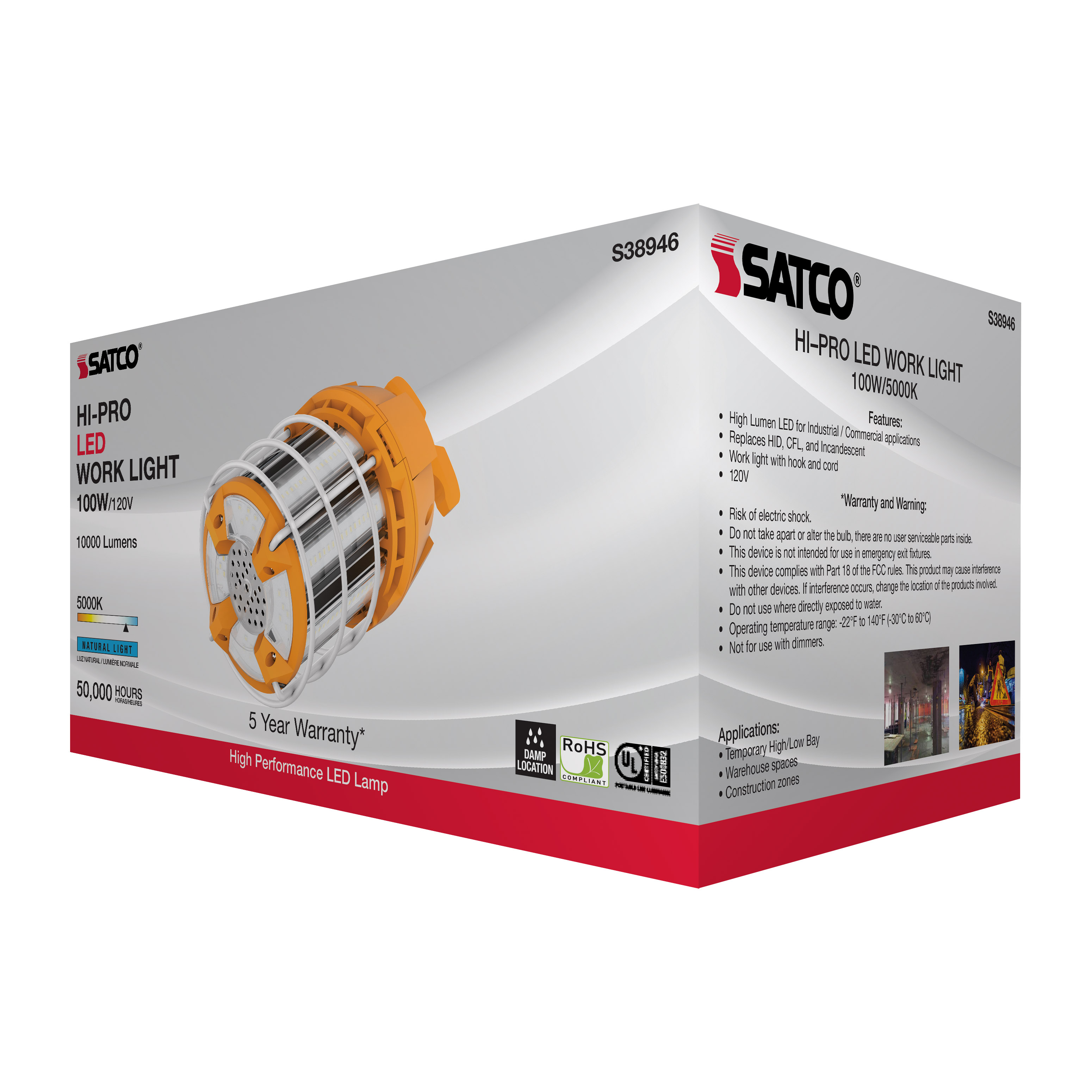 100W/LED/HID/TEMP/5K/120V - S38946