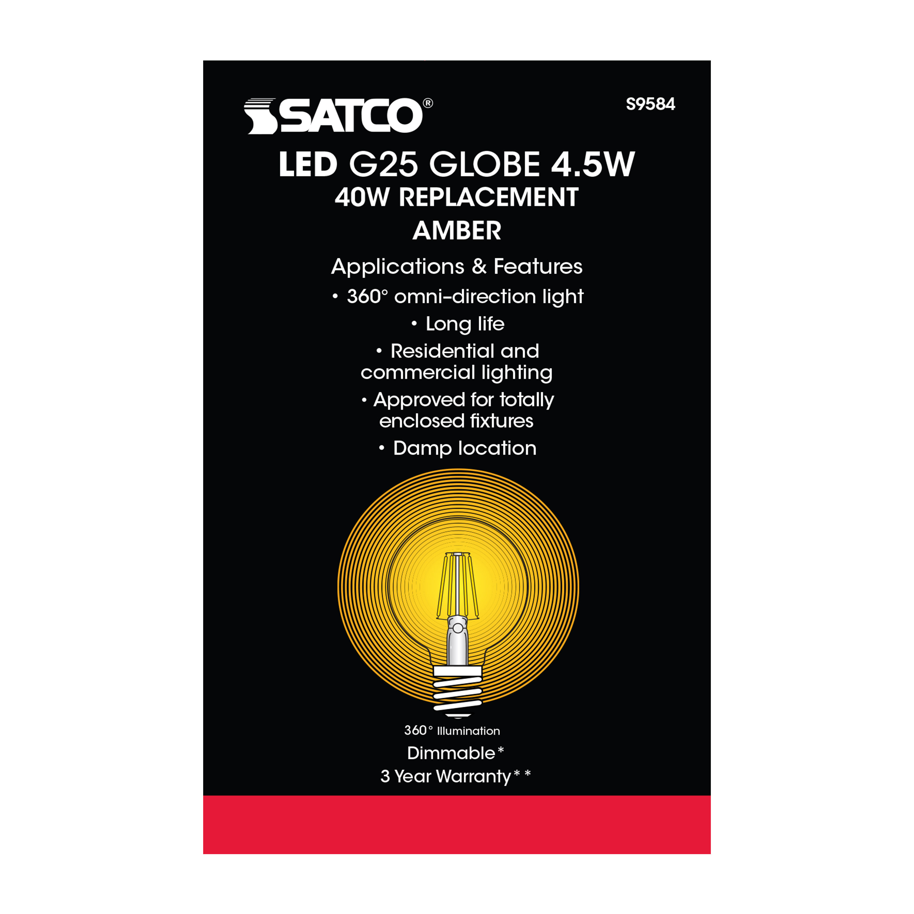 4.5G25/AMB/LED/E26/20K/120V - S9584
