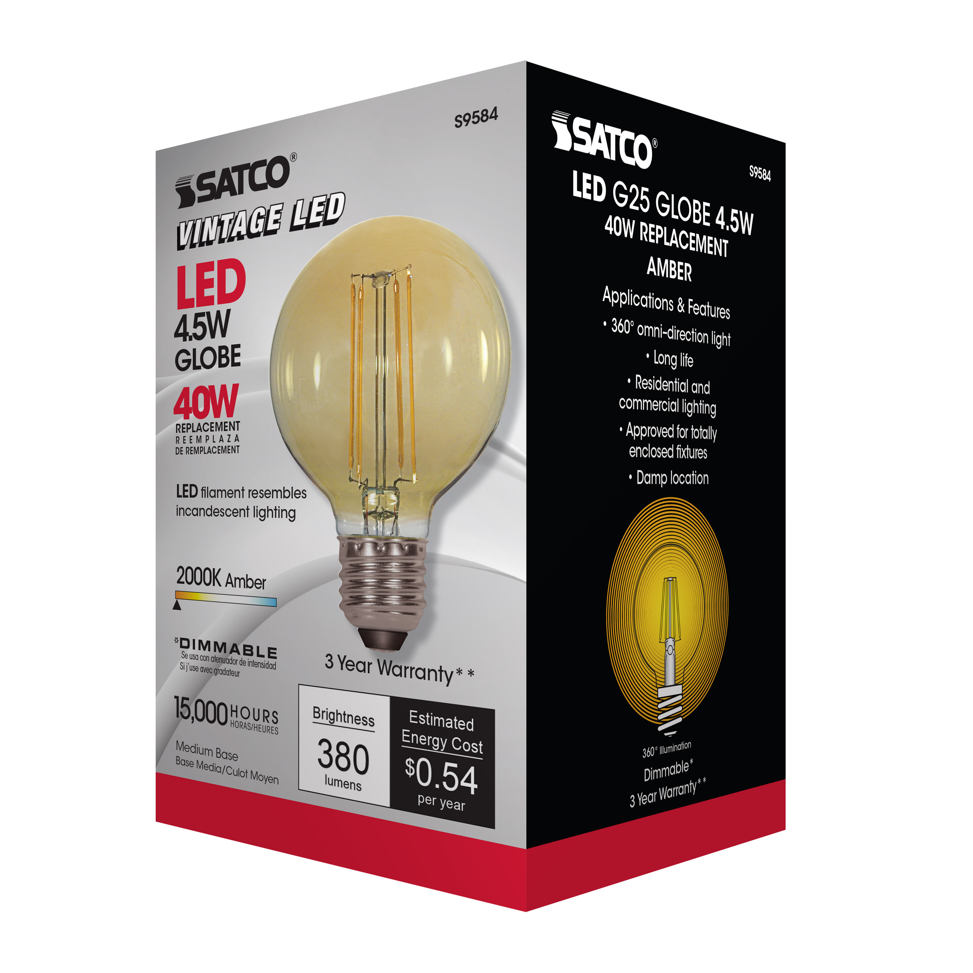 4.5G25/AMB/LED/E26/20K/120V - S9584