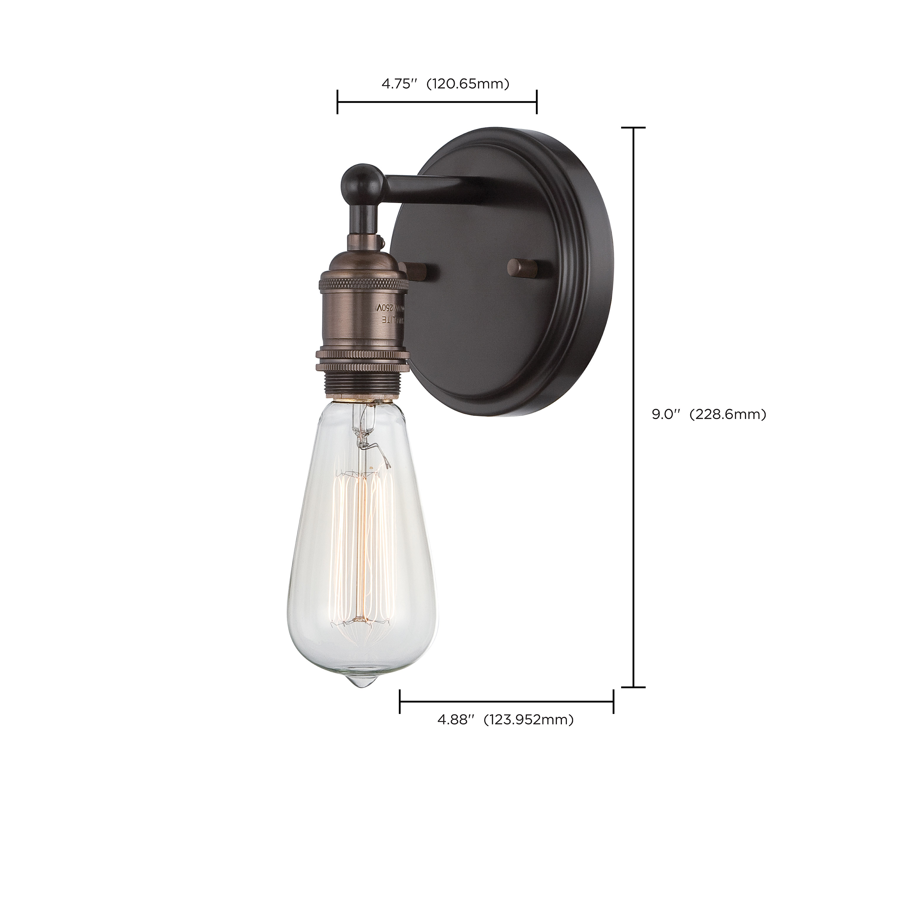 1 LT VINTAGE WALL SCONCE - 60-5515
