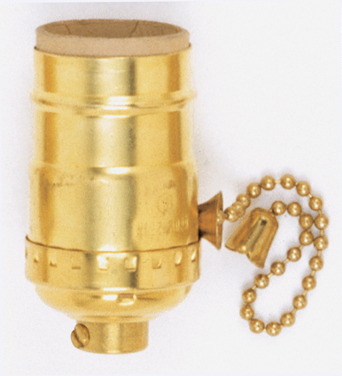 BRASS PULL CHAIN SOCKET - 90-869