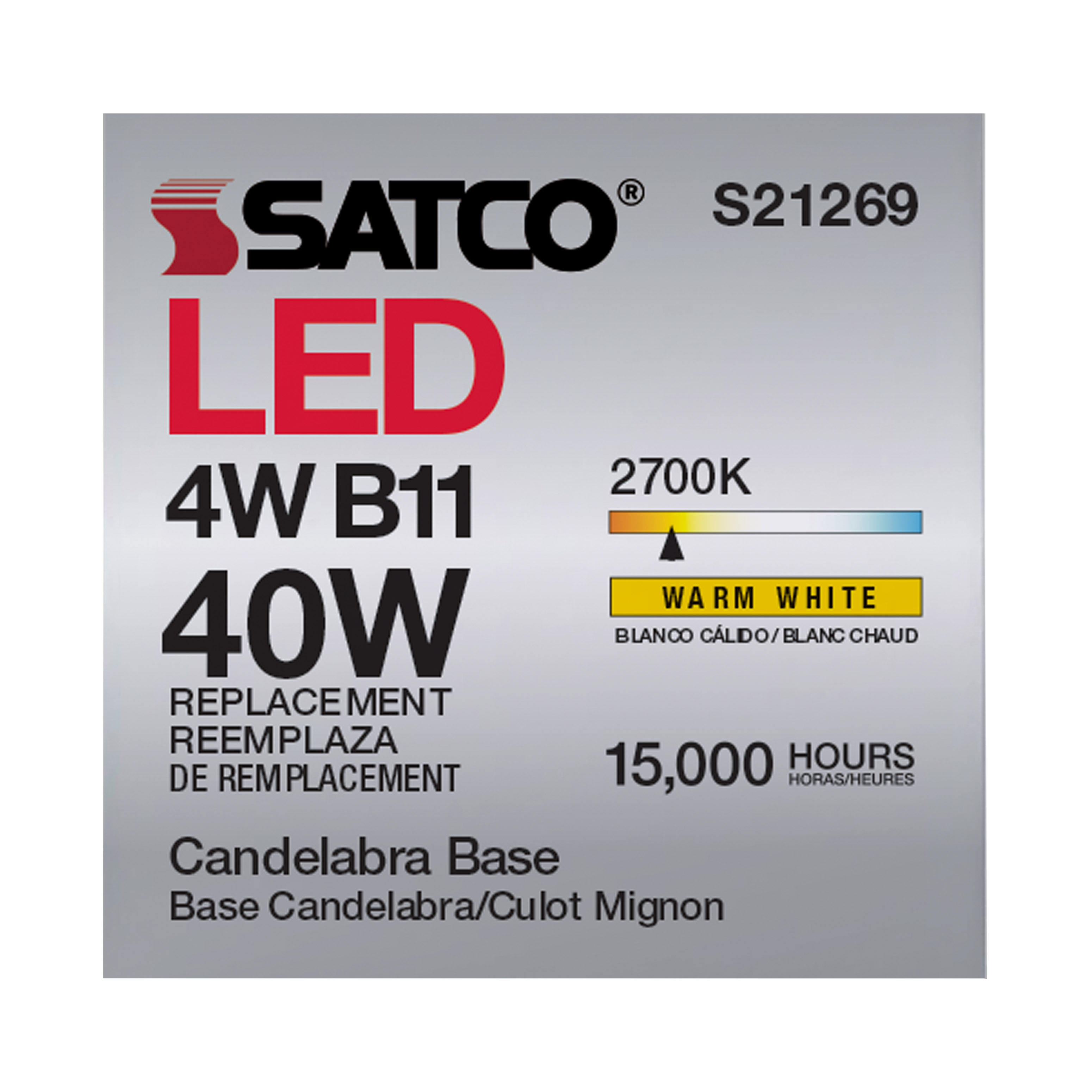 4B11/LED/927/FR/120V/E12 - S21269