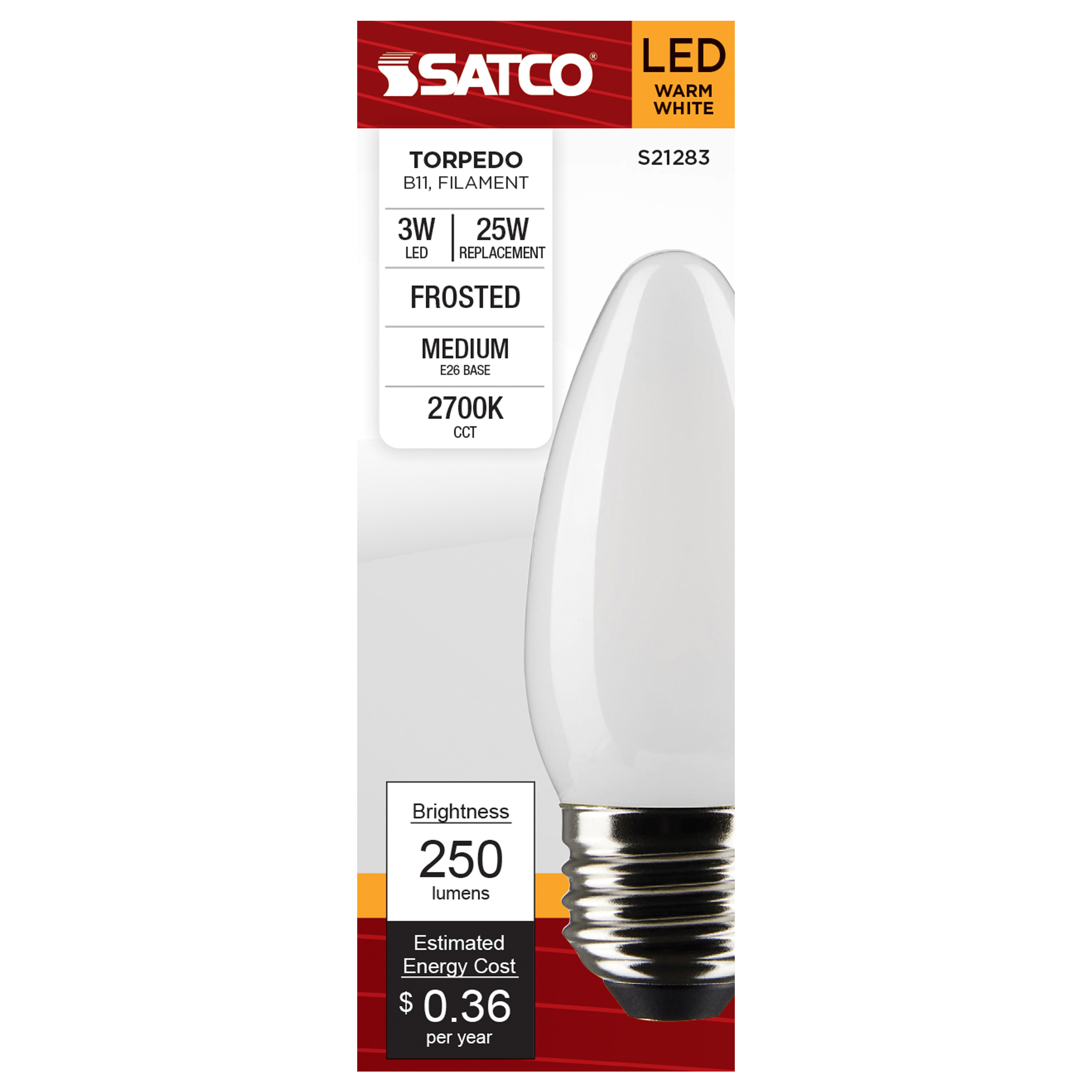 3B11/LED/927/FR/120V/E26 - S21283
