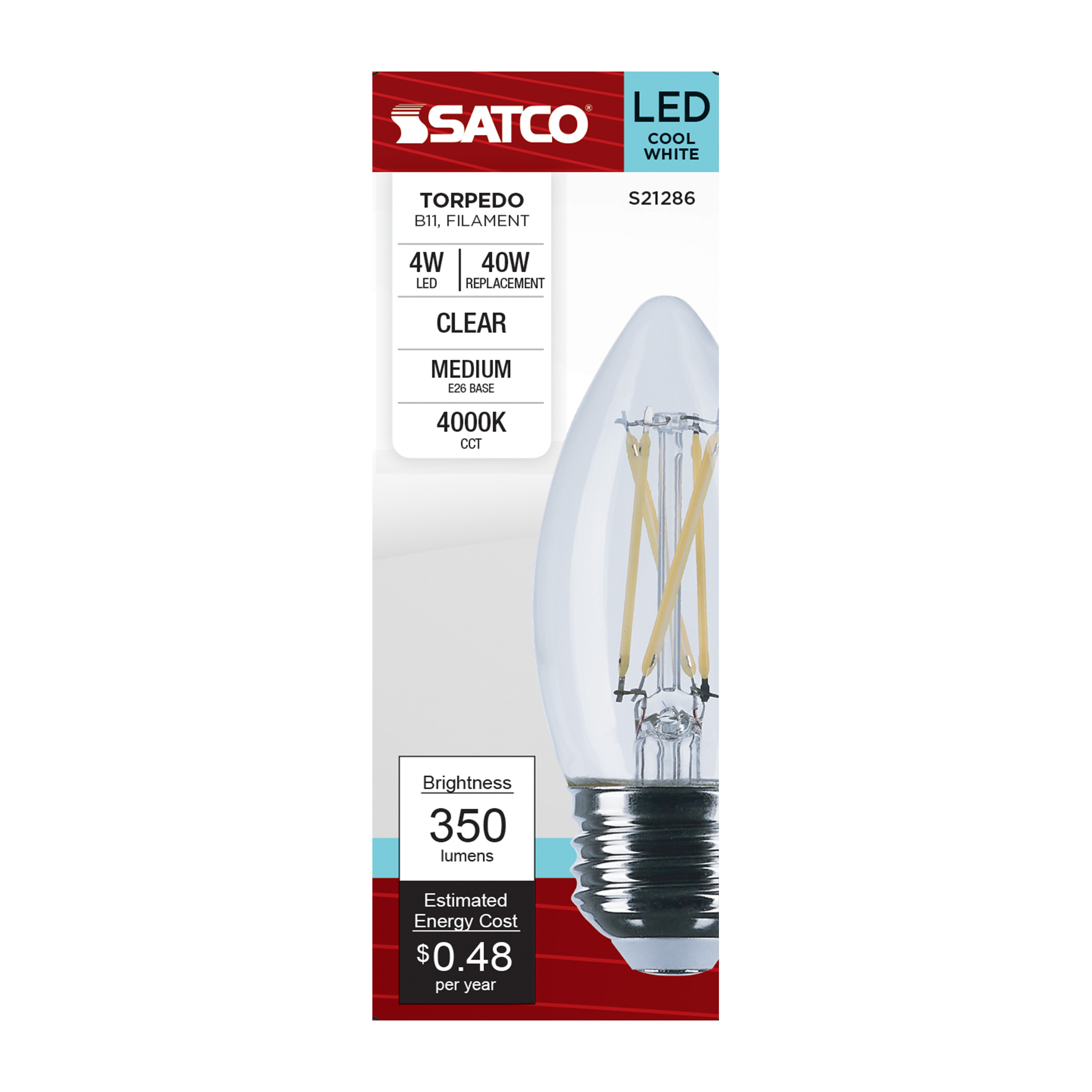 4B11/LED/940/CL/120V/E26 - S21286