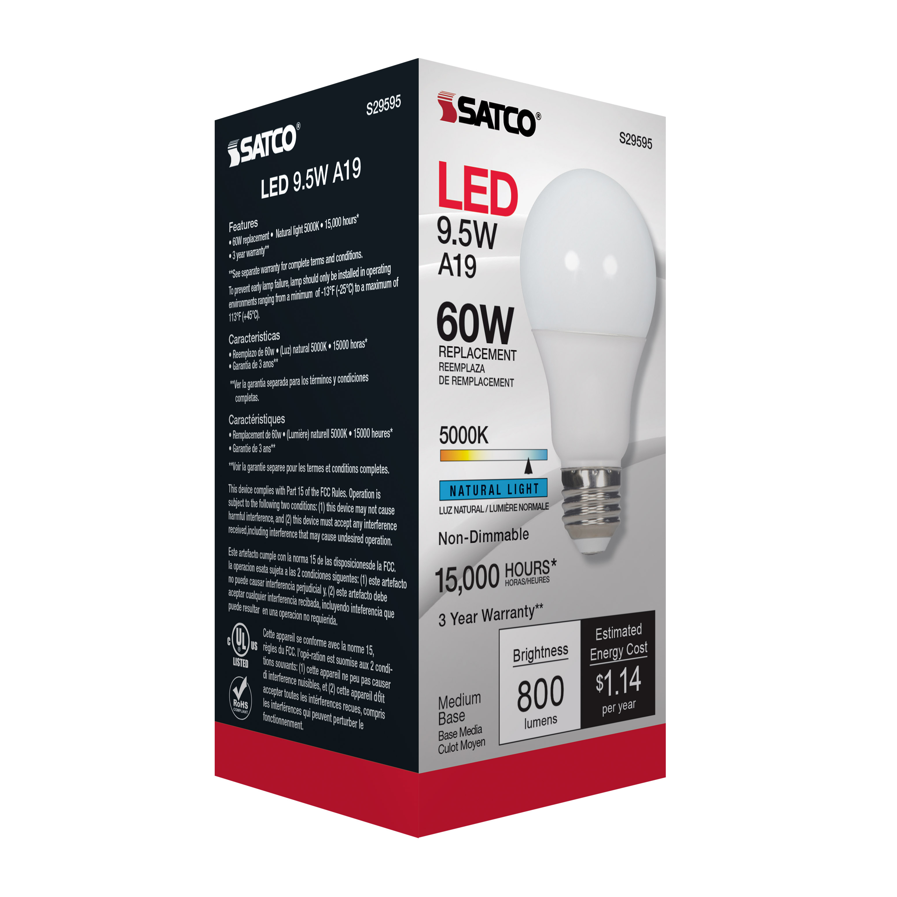 9.5A19/LED/850/ND/120V - S29595