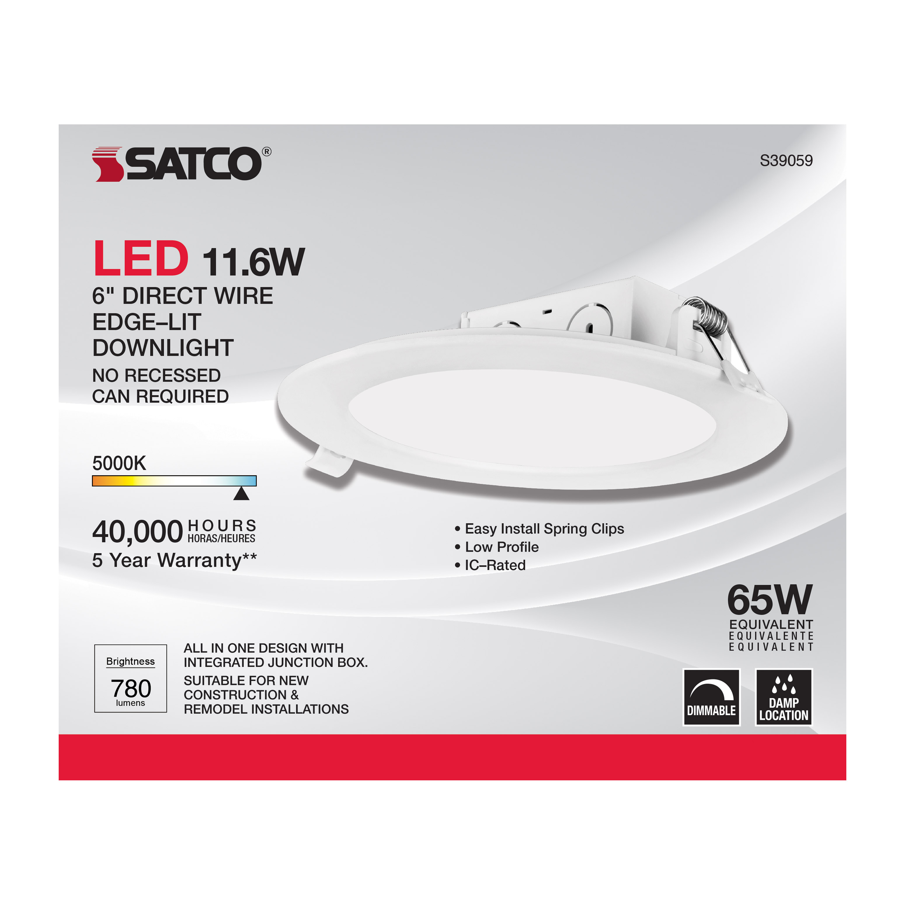 11.6WLED/DW/EL/5-6/50K/120V - S39059
