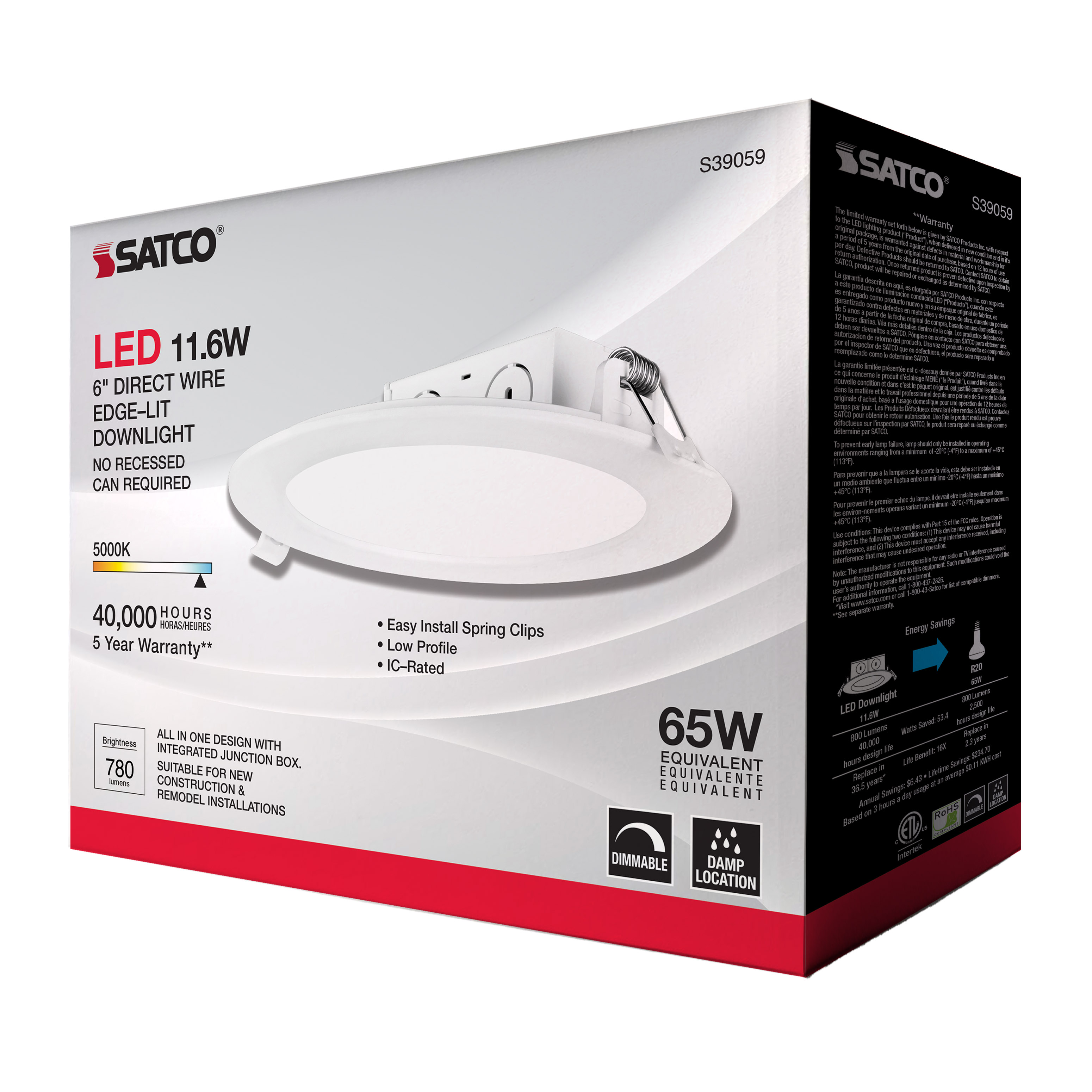 11.6WLED/DW/EL/5-6/50K/120V - S39059