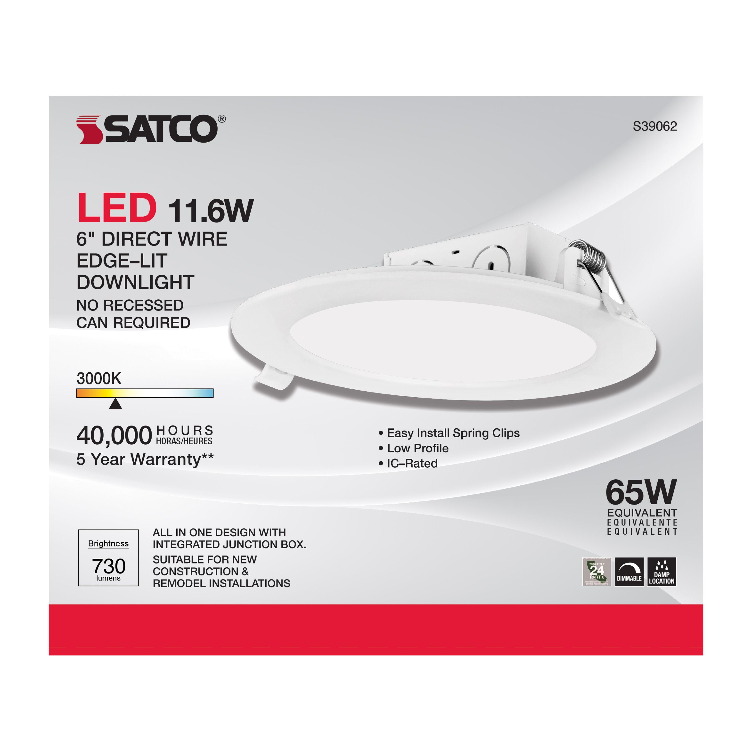 11.6WLED/DW/EL/5-6/30K/120V - S39062