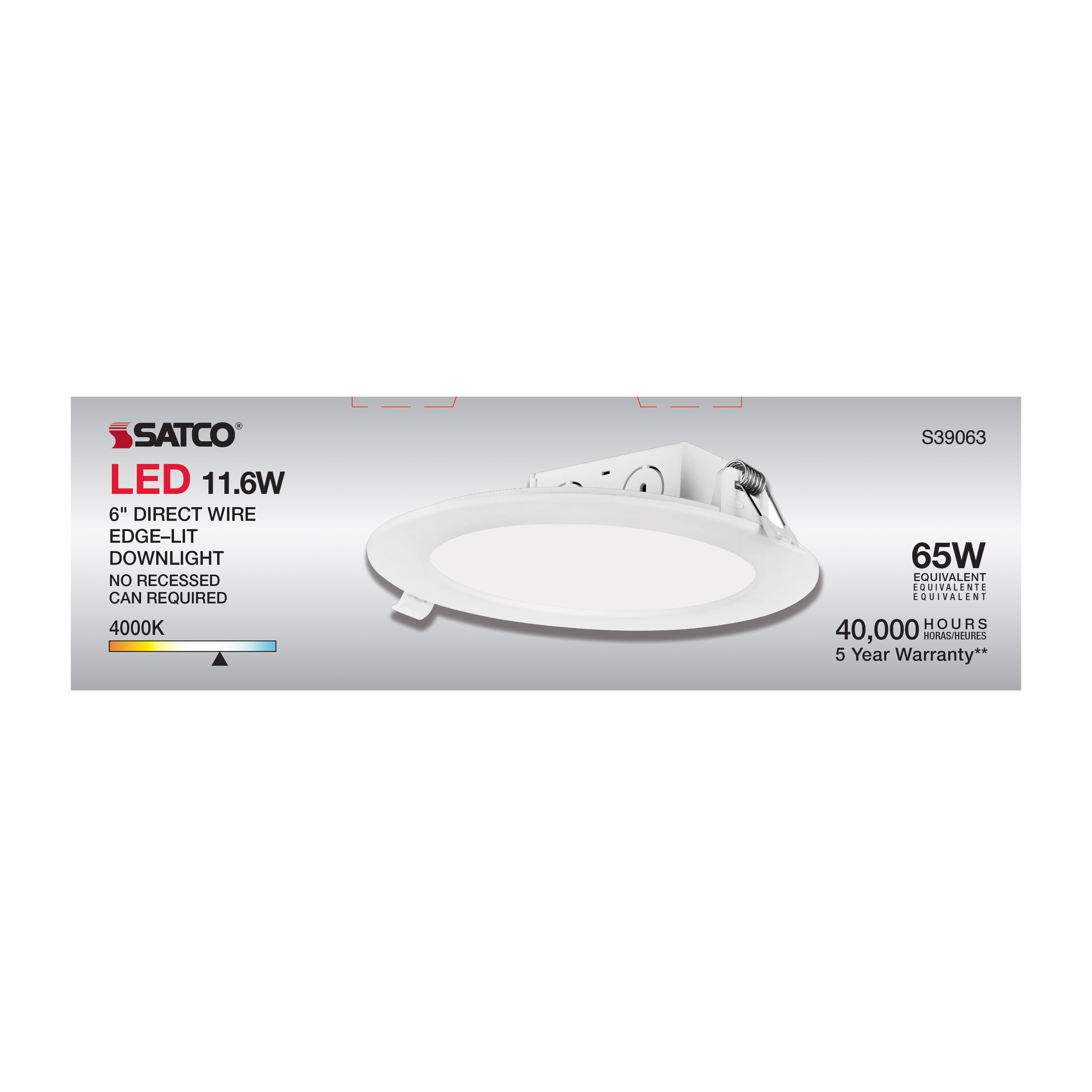 11.6WLED/DW/EL/5-6/40K/120V - S39063
