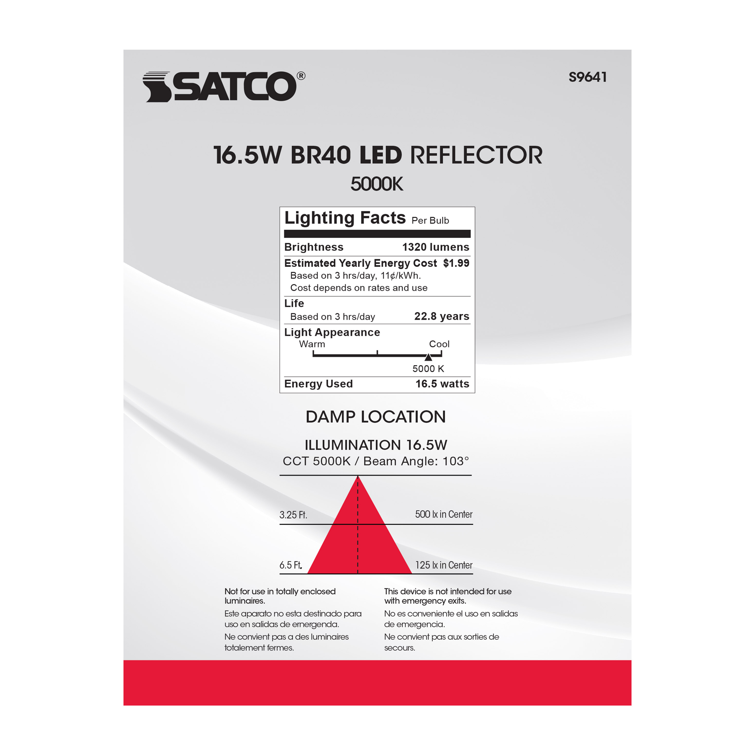 16.5BR40/LED/5000K/1200L/120V - S9641