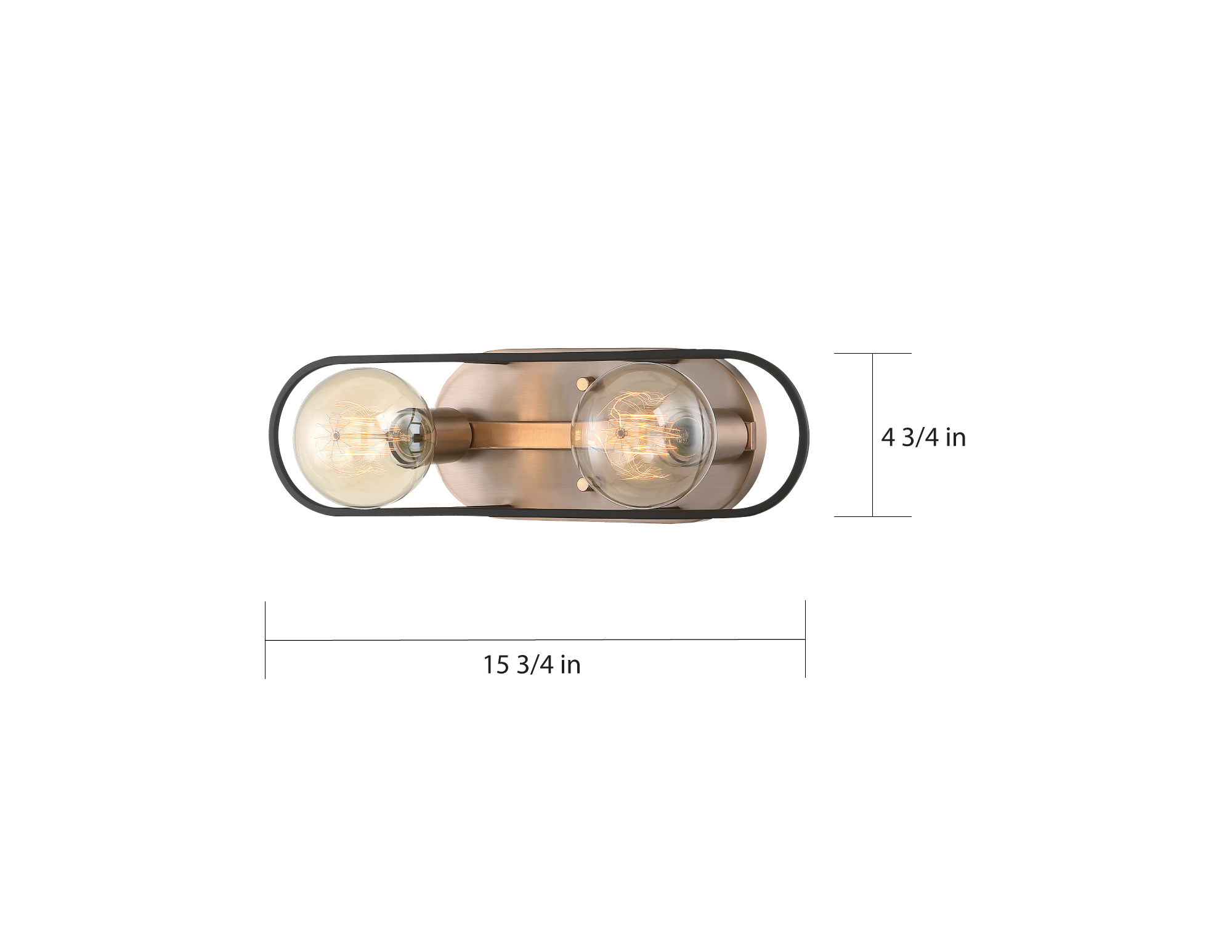 CHASSIS 2 LIGHT VANITY - 60-6652