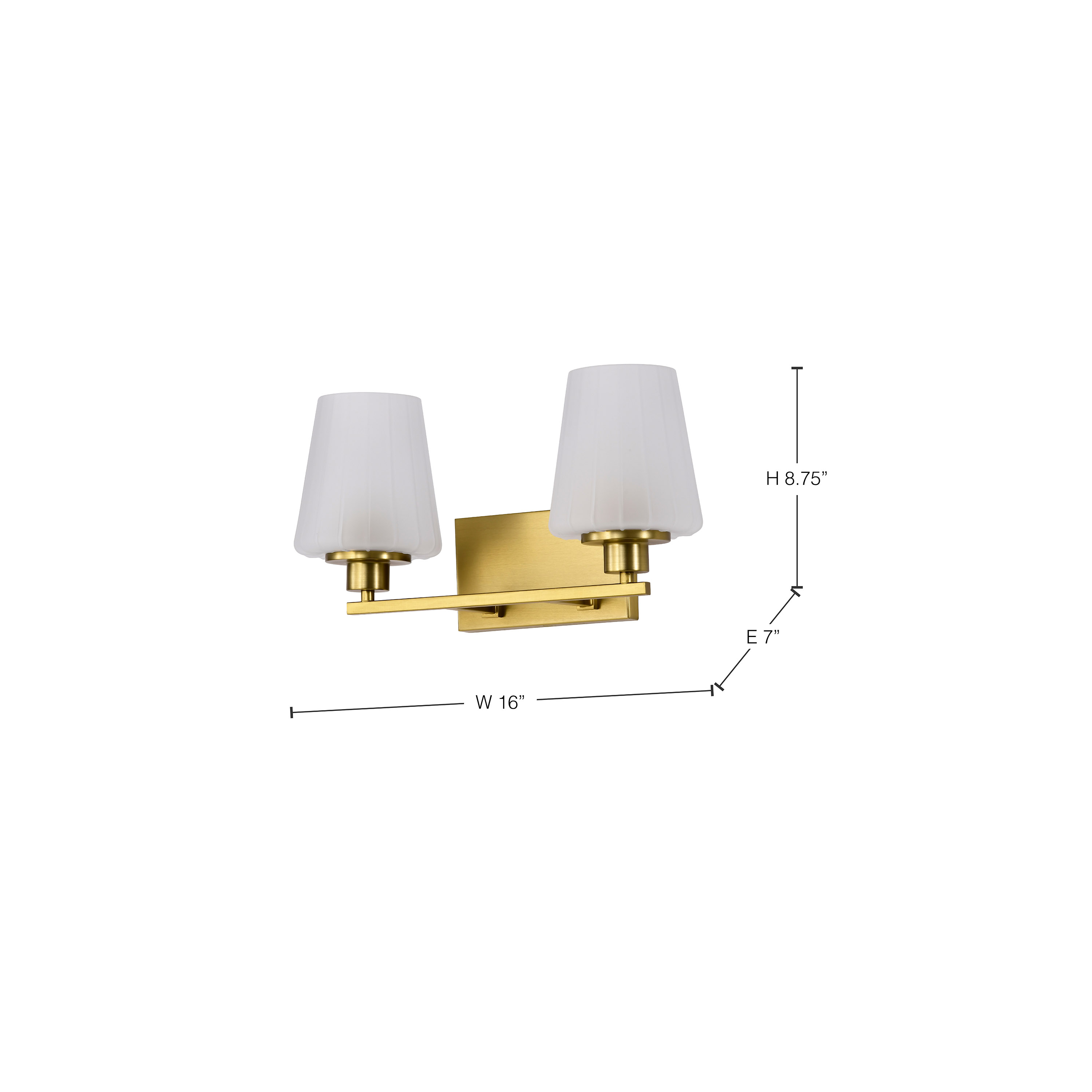 LUNE 2 LIGHT VANITY - 60-8232