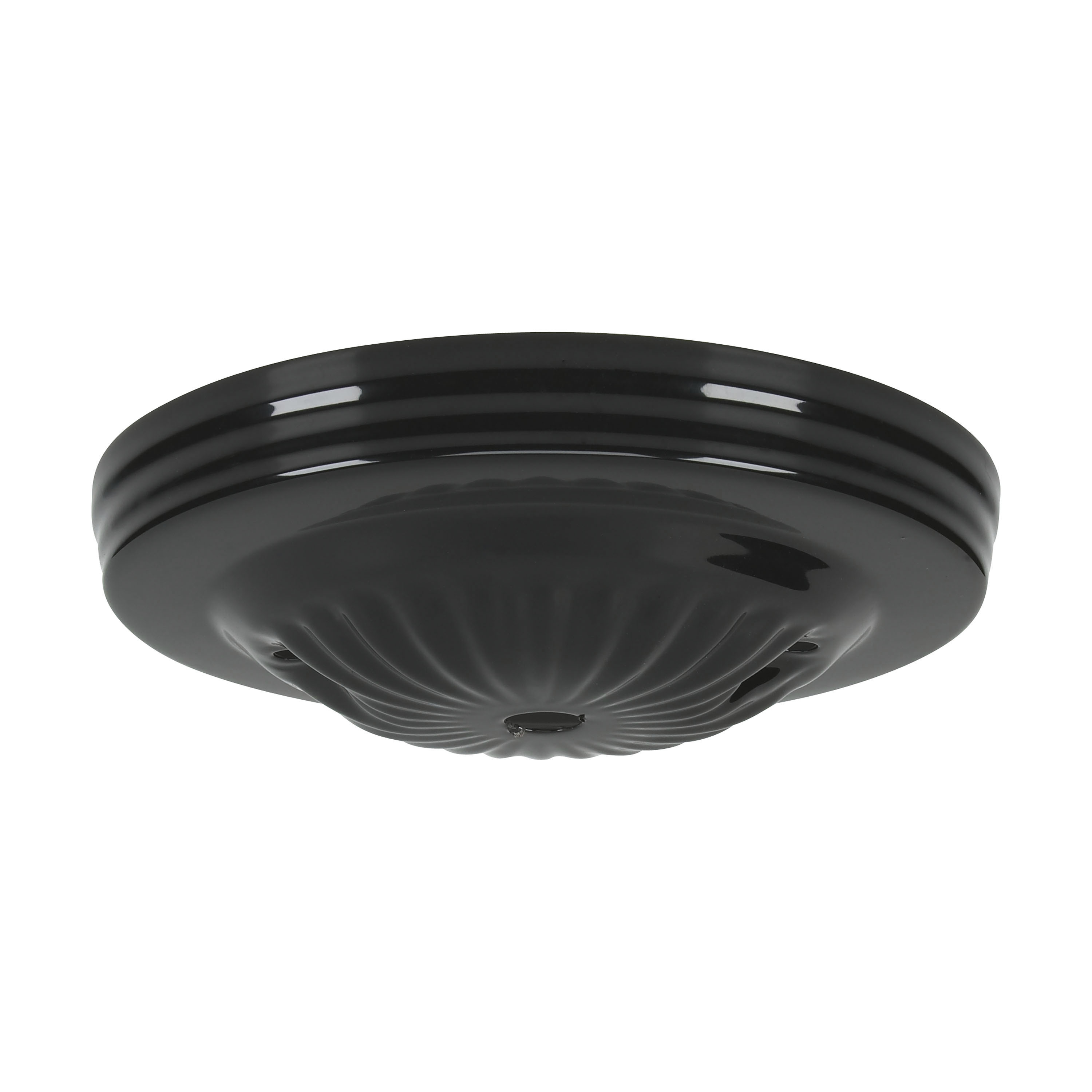 BLACK CANOPY 1/8 CH 2 BAR HOLE - 90-1677