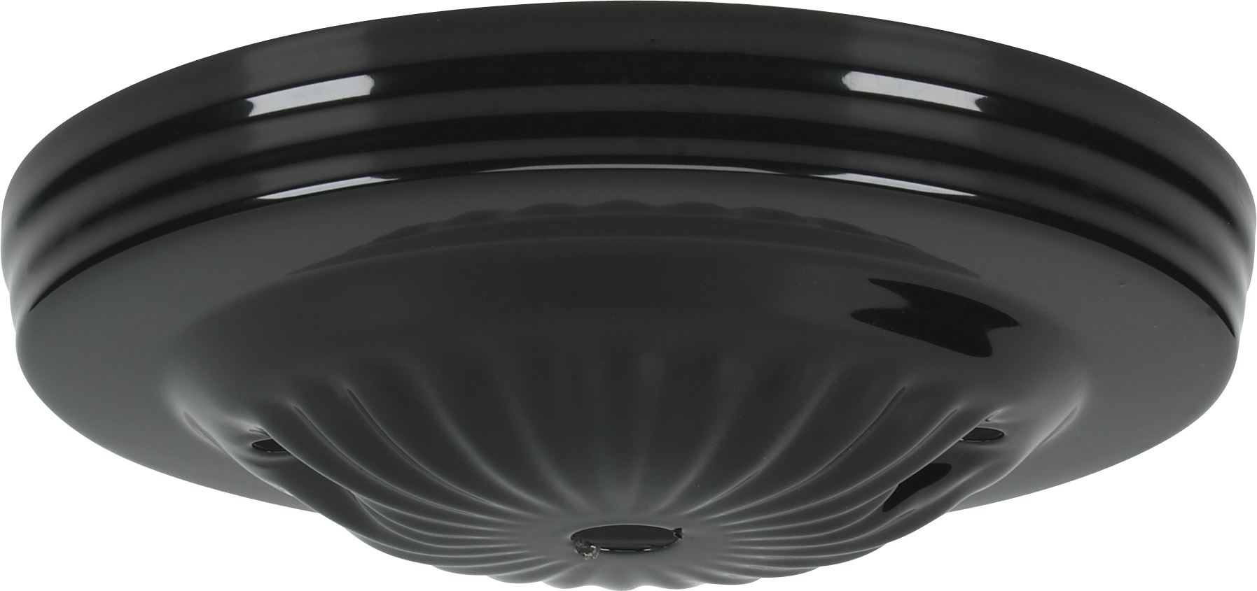 BLACK CANOPY 1/8 CH 2 BAR HOLE - 90-1677