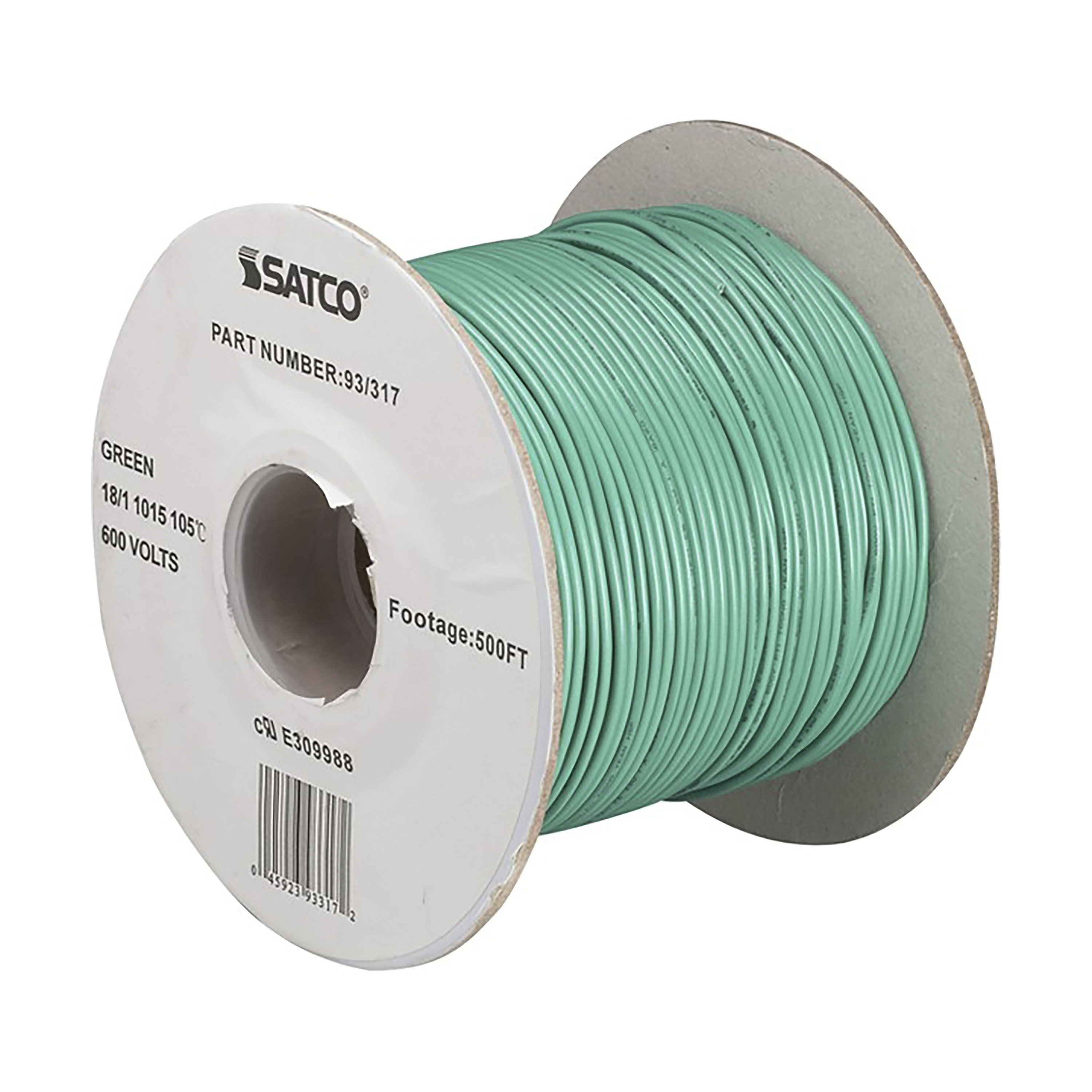 GREEN 18/1 UL 1015 500 FT - 93-317