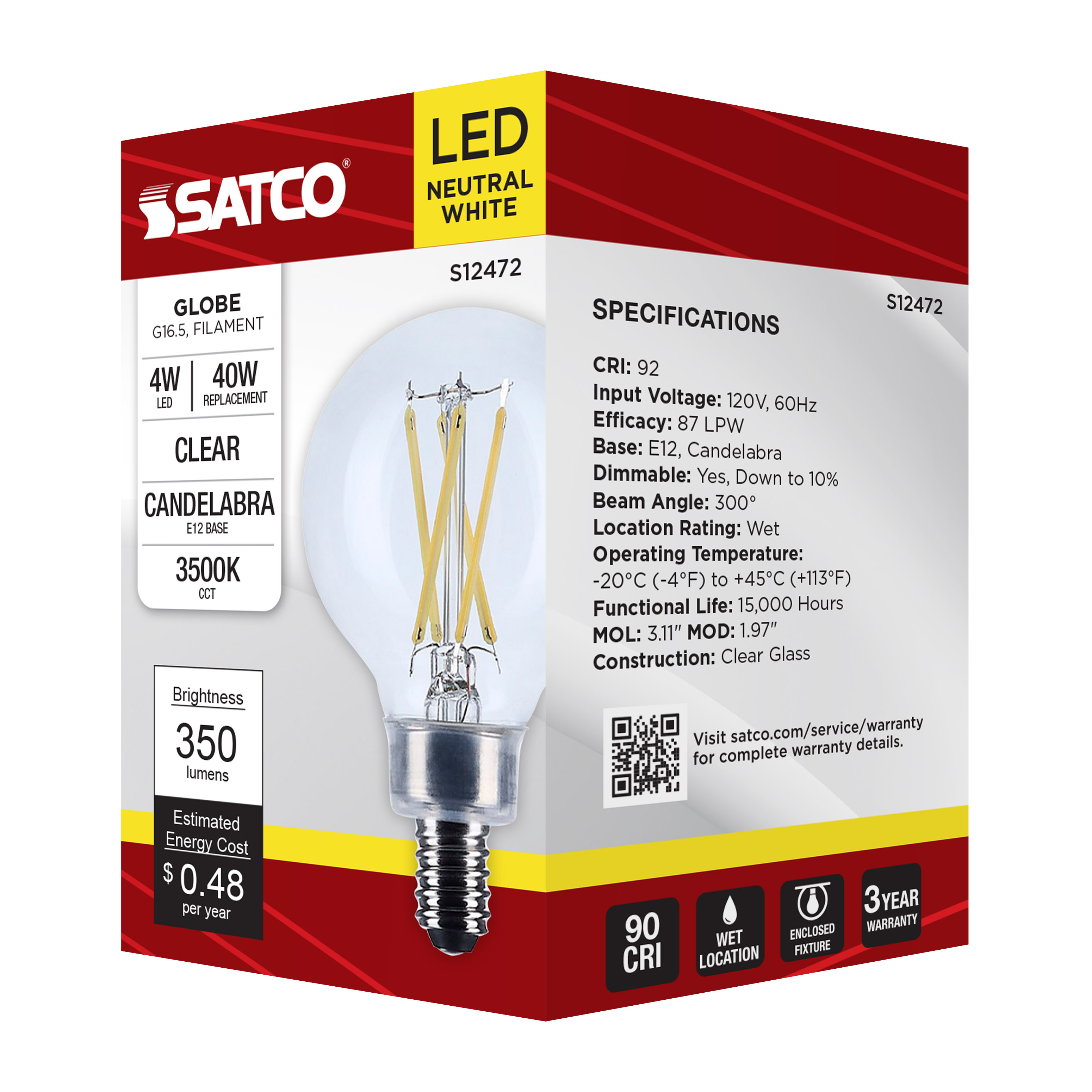 4G16.5/LED/CL/935/120V/E12 - S12472
