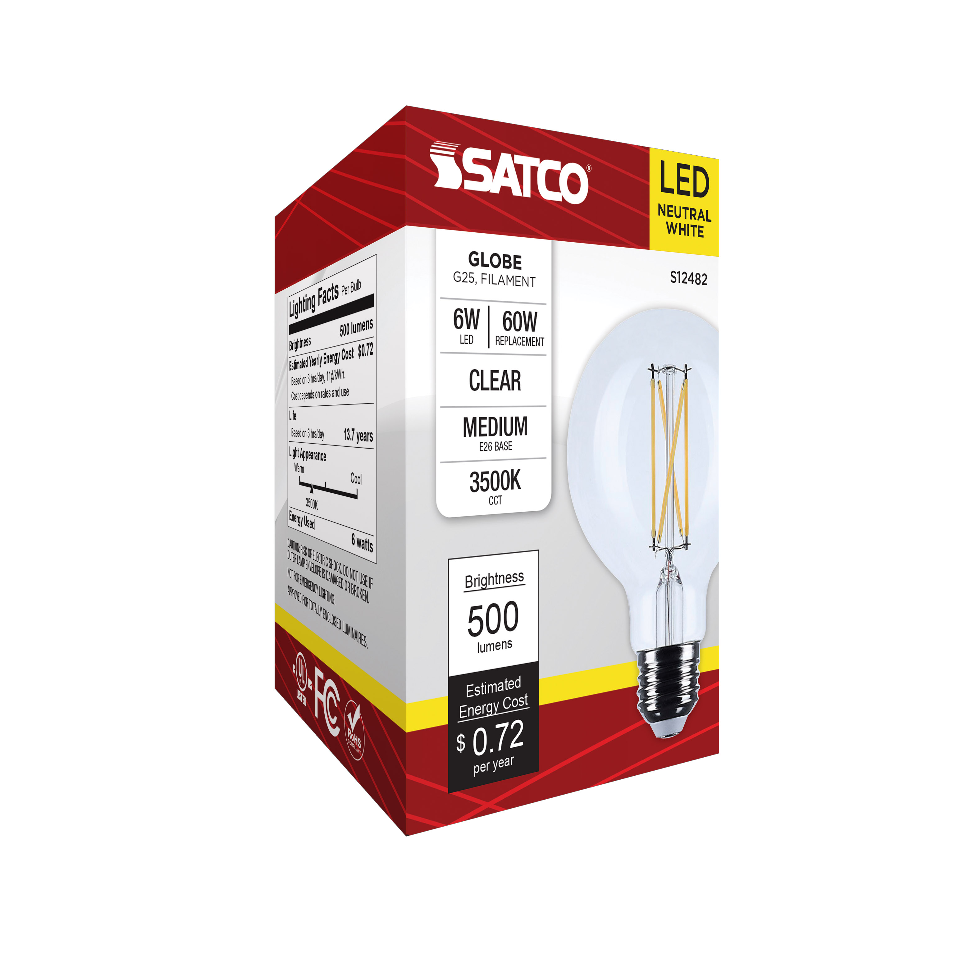 6G25/LED/CL/935/120V - S12482