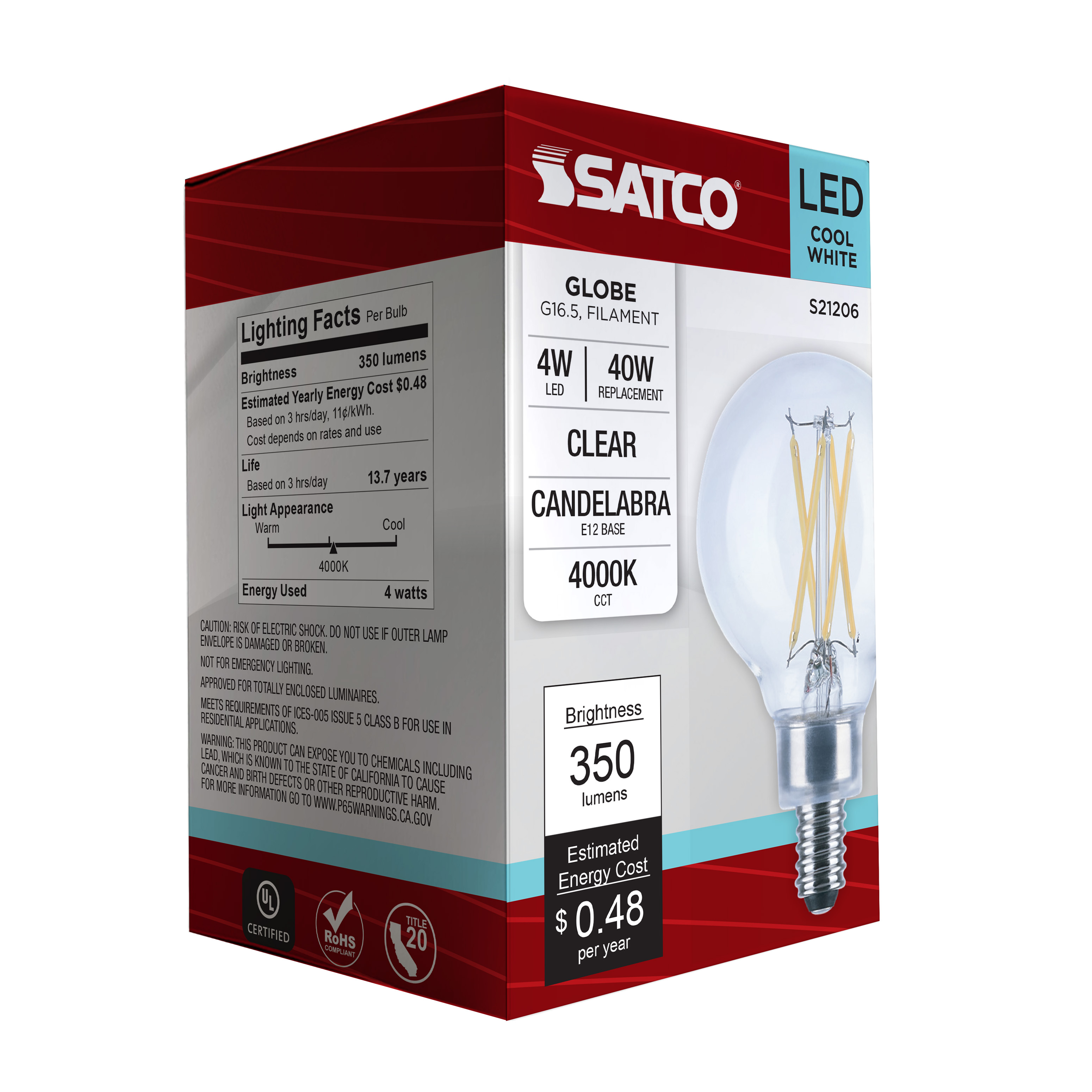 4G16.5/LED/CL/940/120V/E12 - S21206