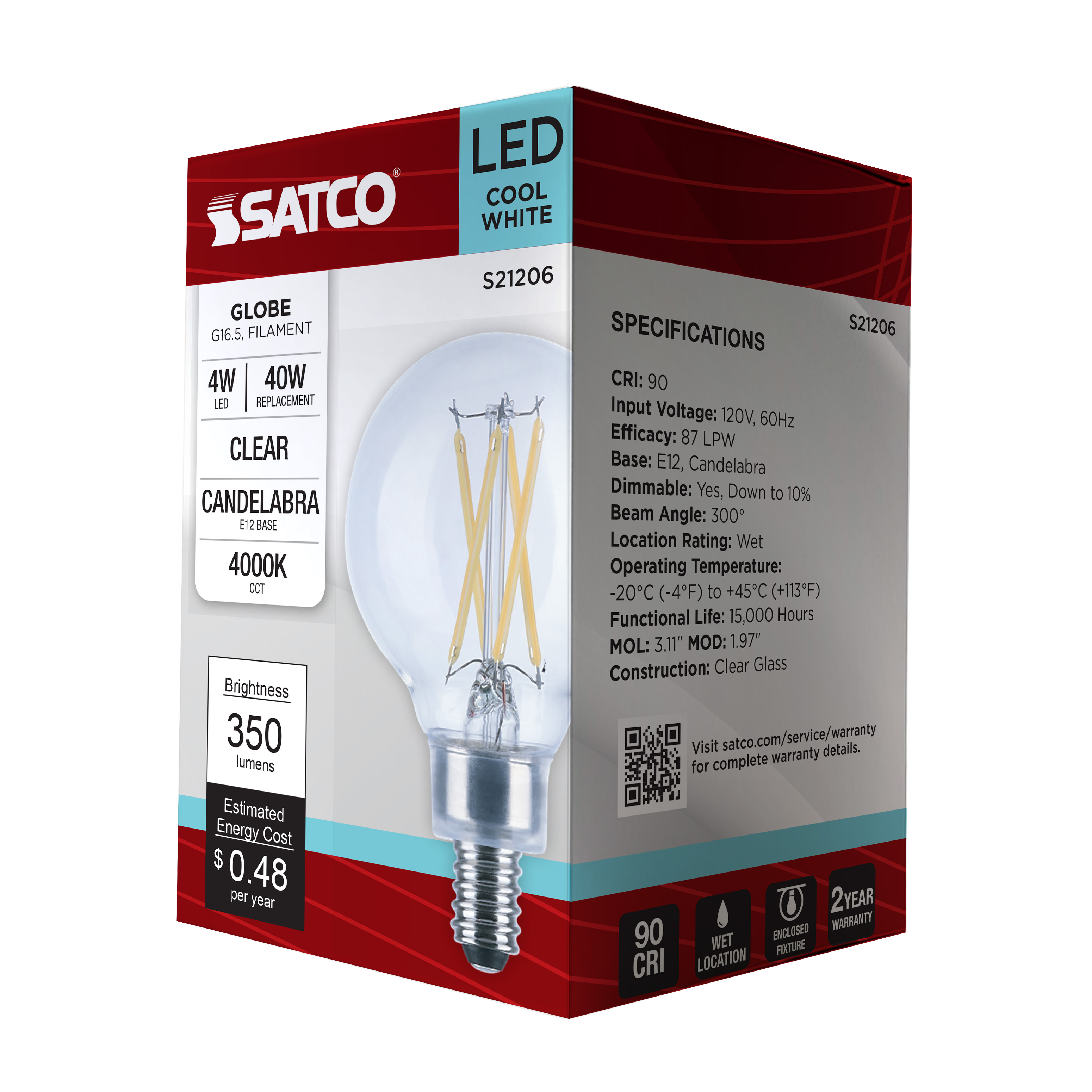 4G16.5/LED/CL/940/120V/E12 - S21206