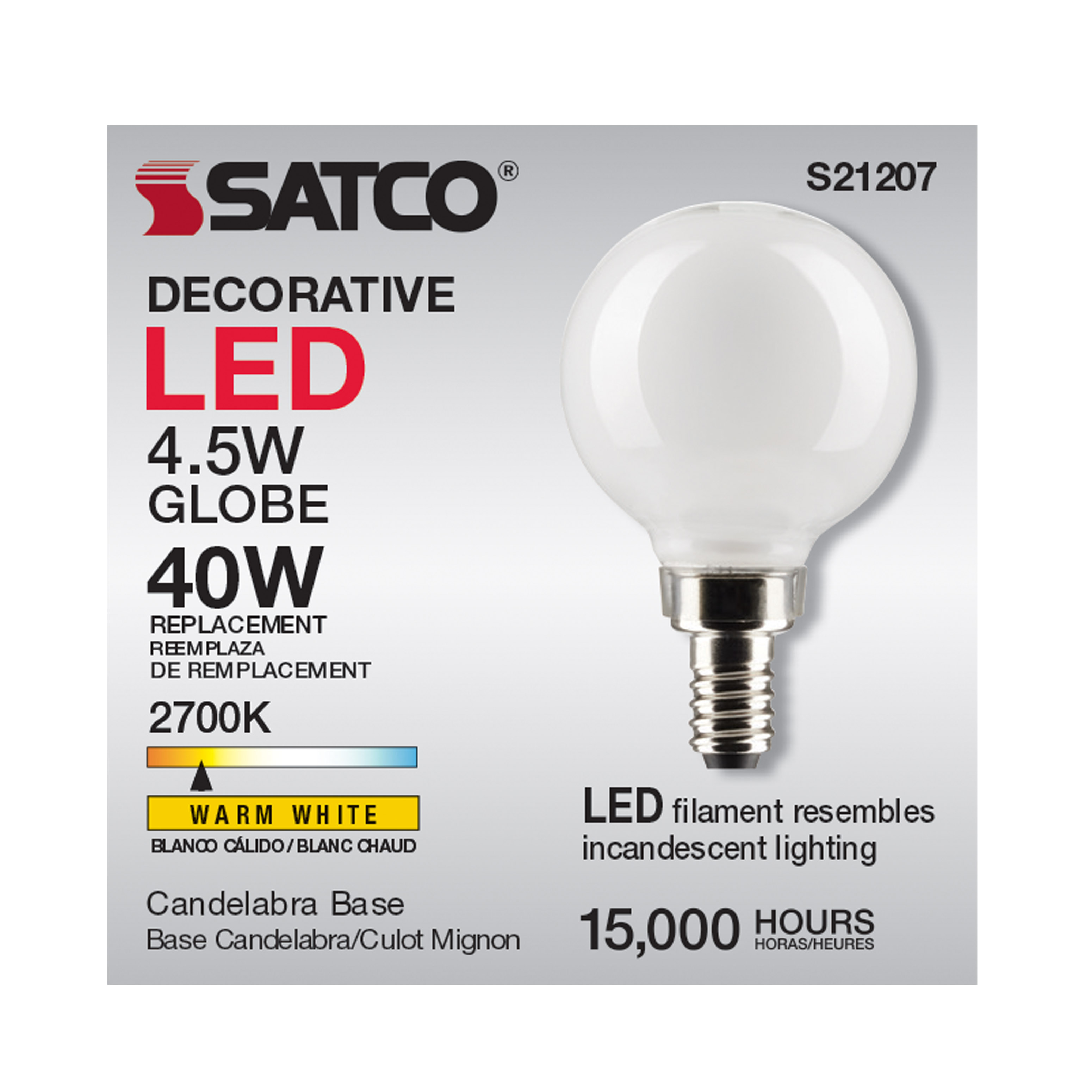 4.5G16.5/LED/WH/927/120V/E12 - S21207