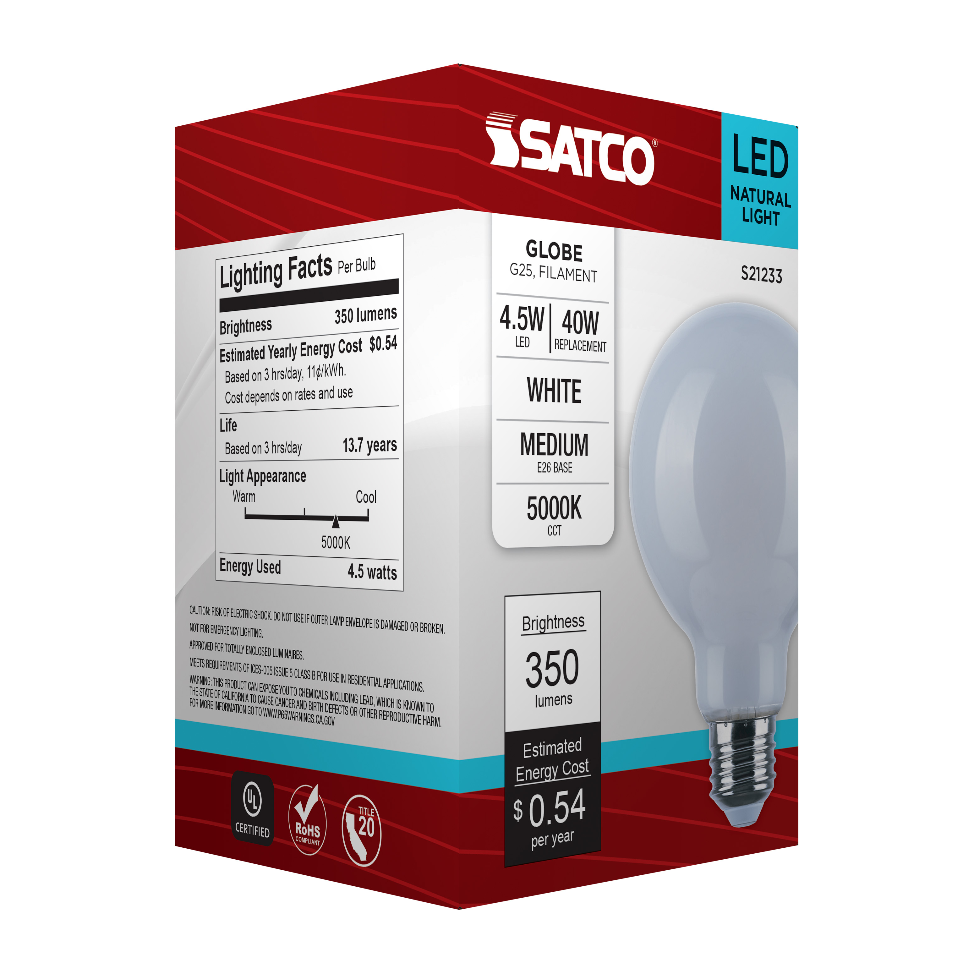 4.5G25/LED/WH/950/120V - S21233