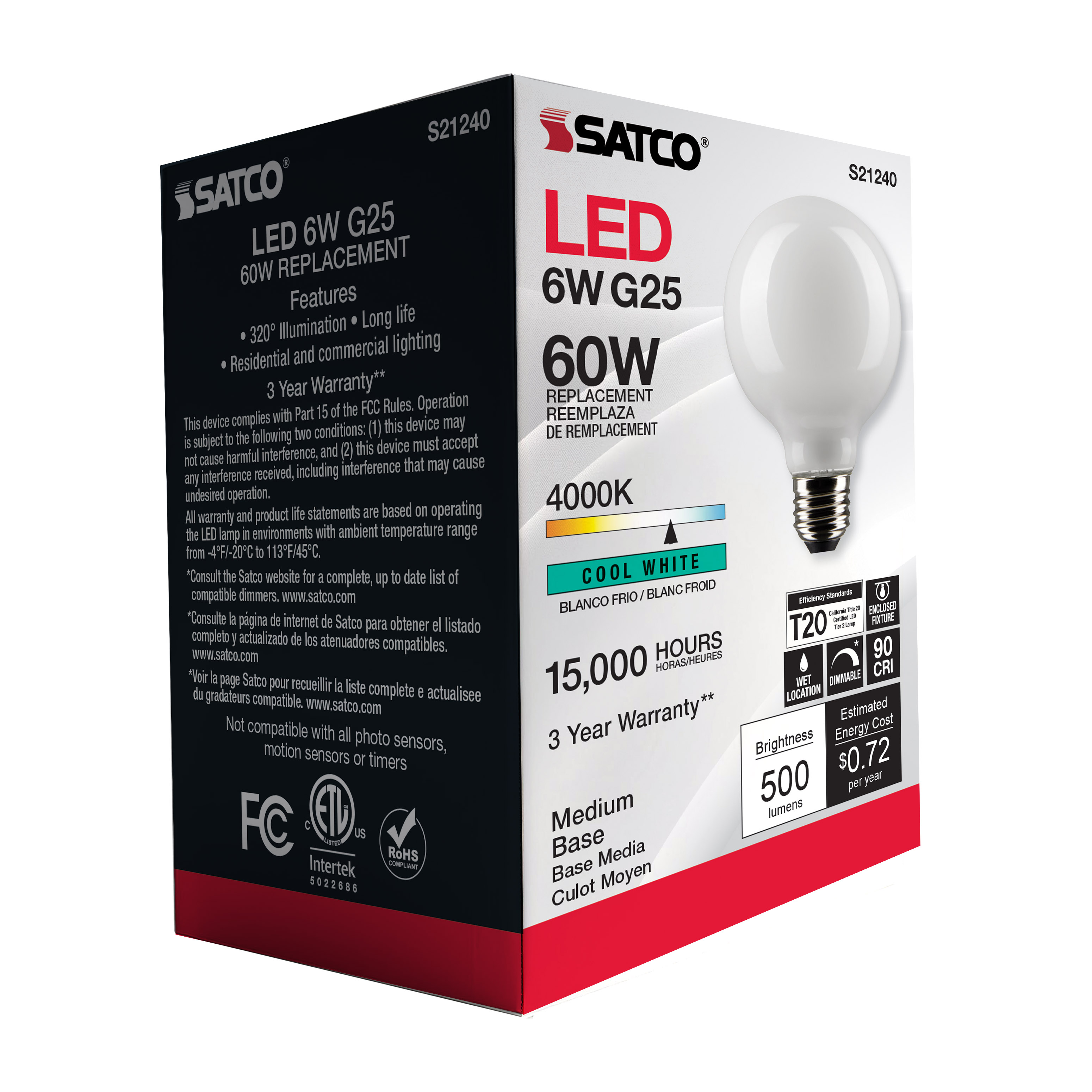 6G25/LED/WH/940/120V - S21240