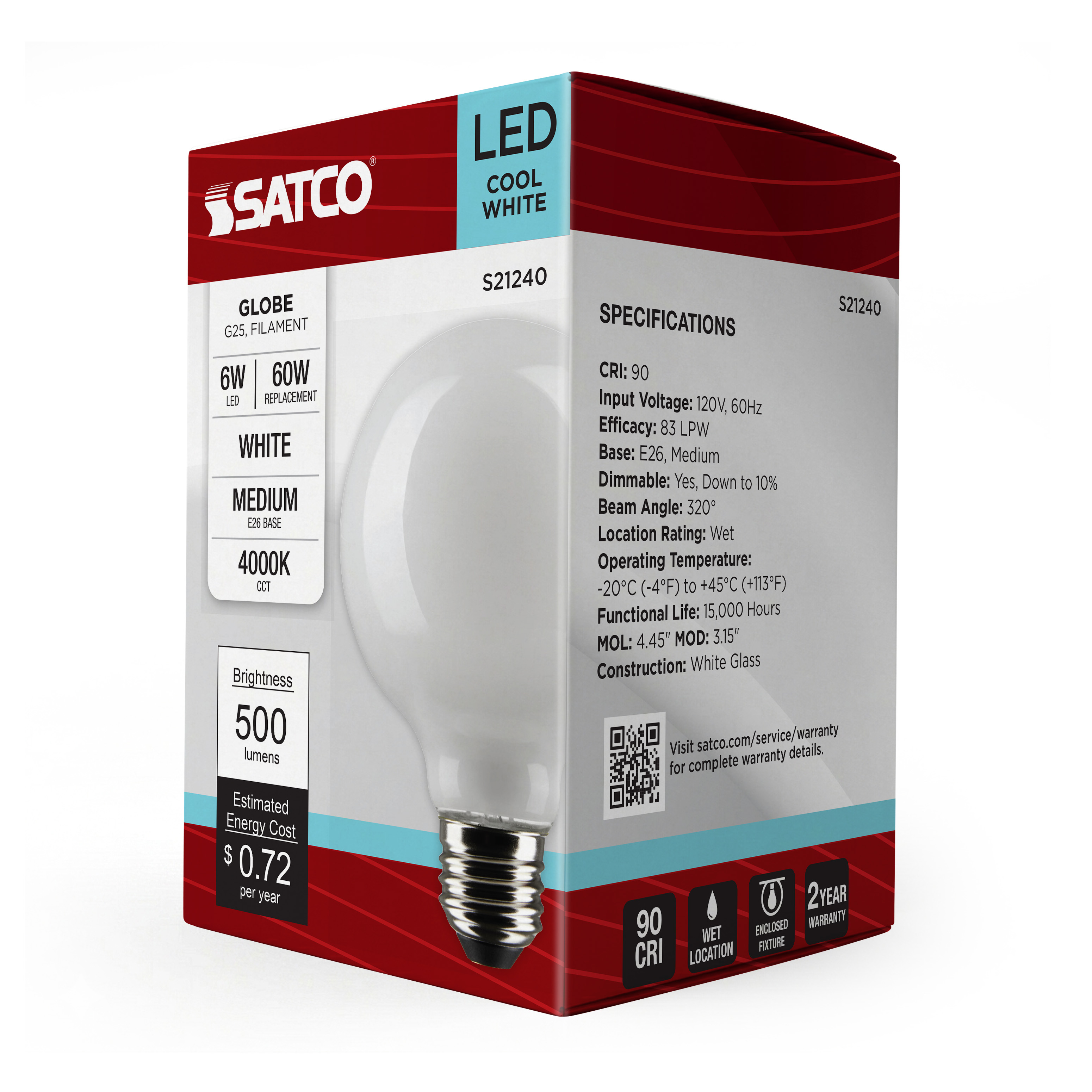 6G25/LED/WH/940/120V - S21240