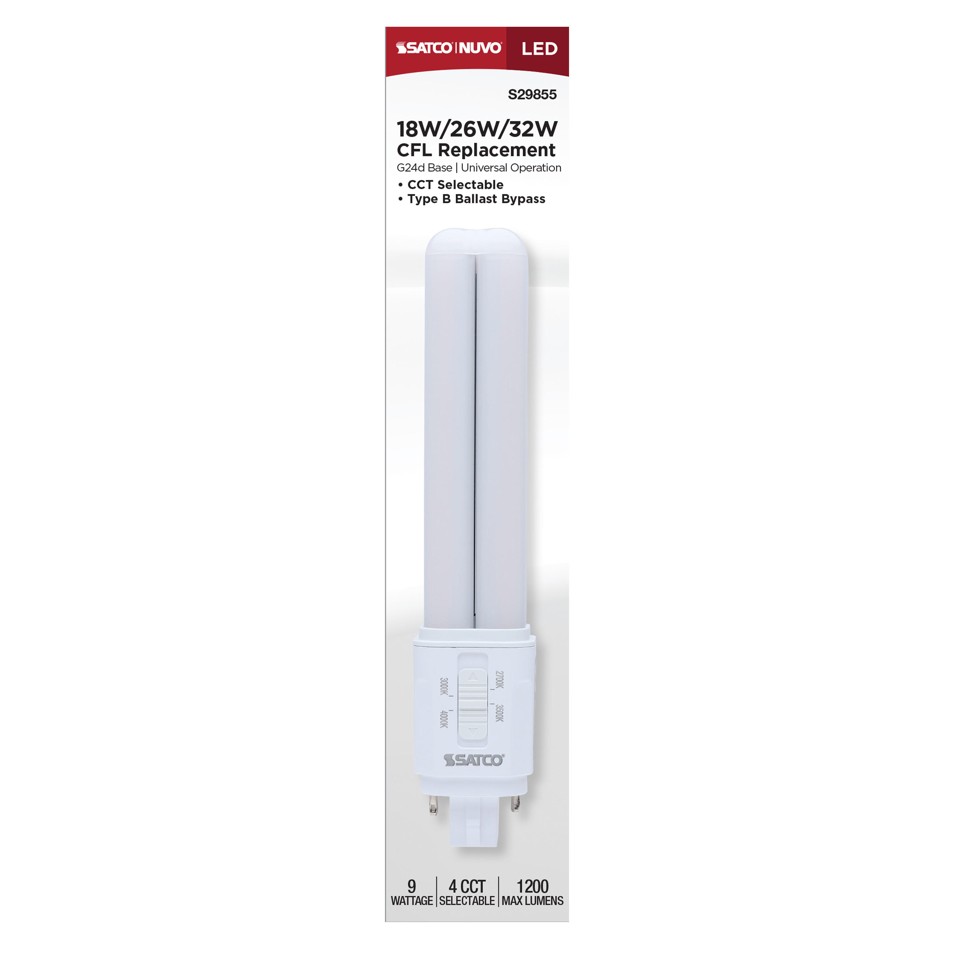 9W/LED/CFL/4CCT/BP/2P - S29855