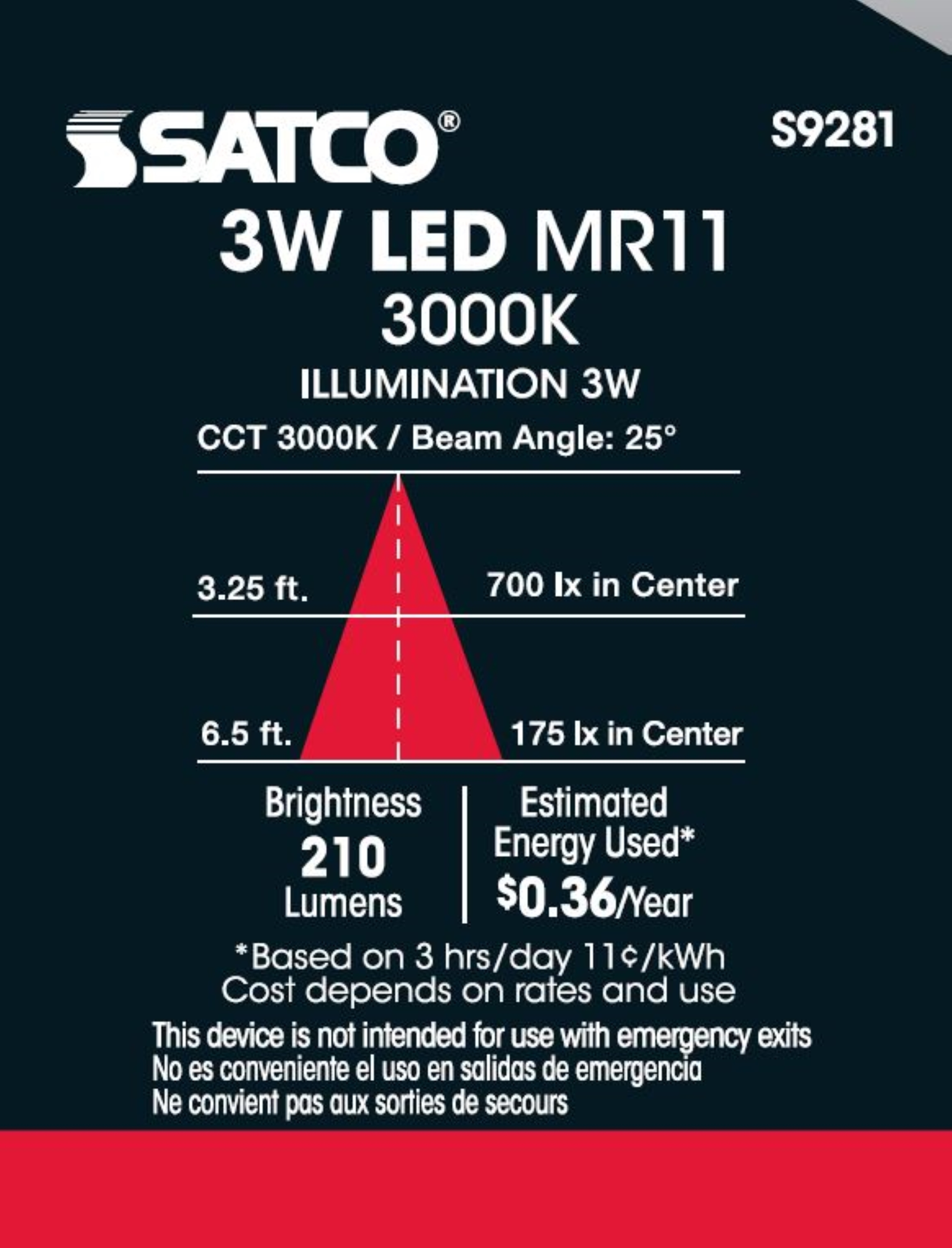 3MR11/LED/25'/3000K/12V - S9281