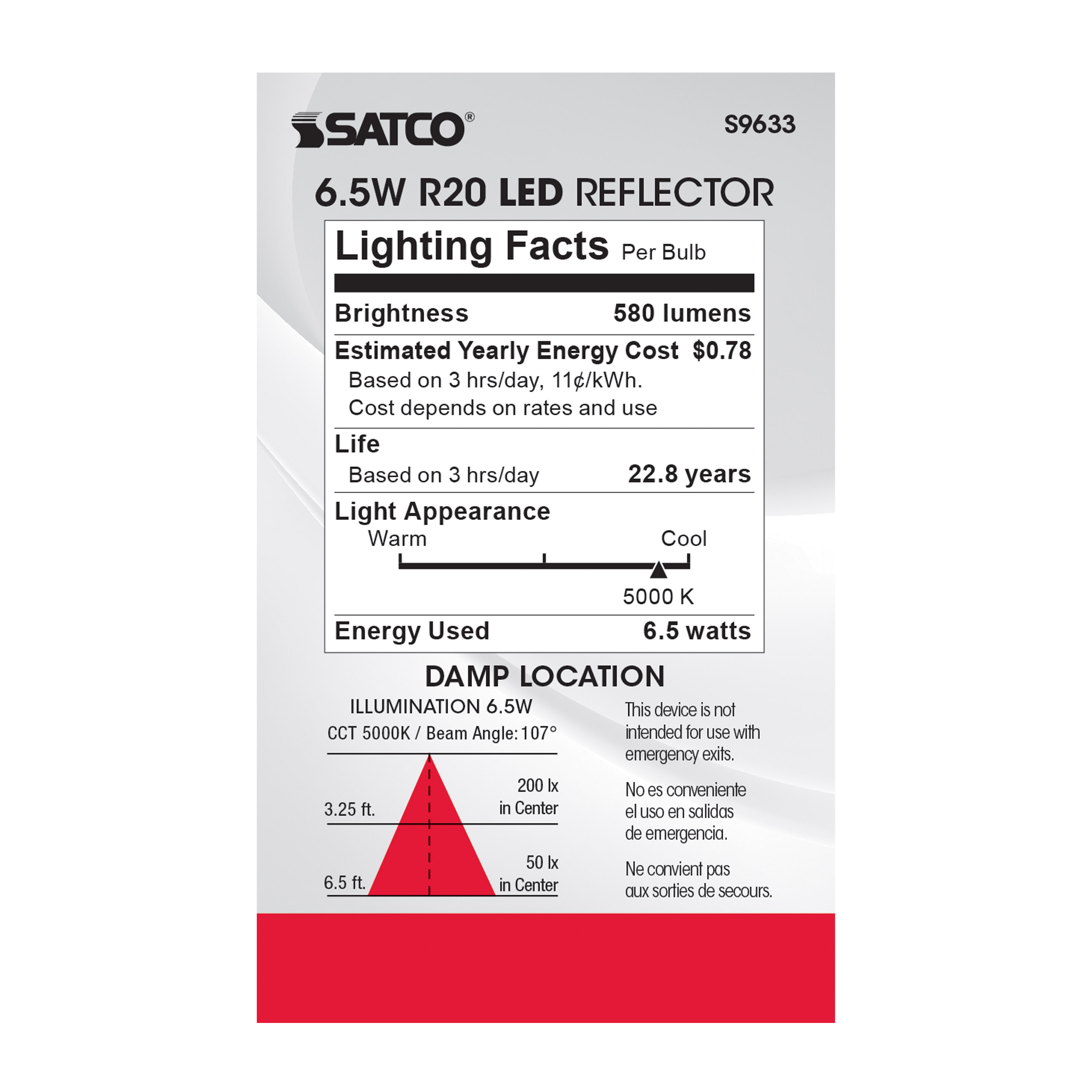 S9633 6.5R20/LED/5000K/525L/120V
