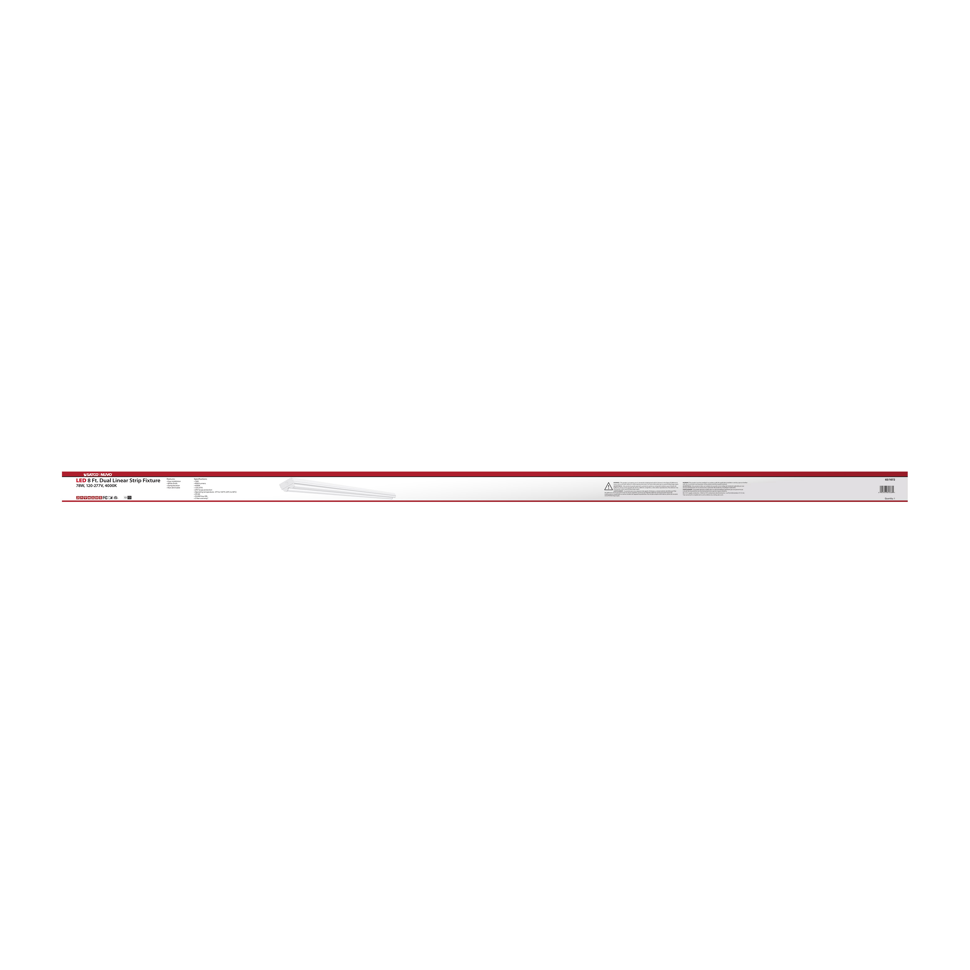 8' LED DOUBLE LIGHT STRIP - 65-1072