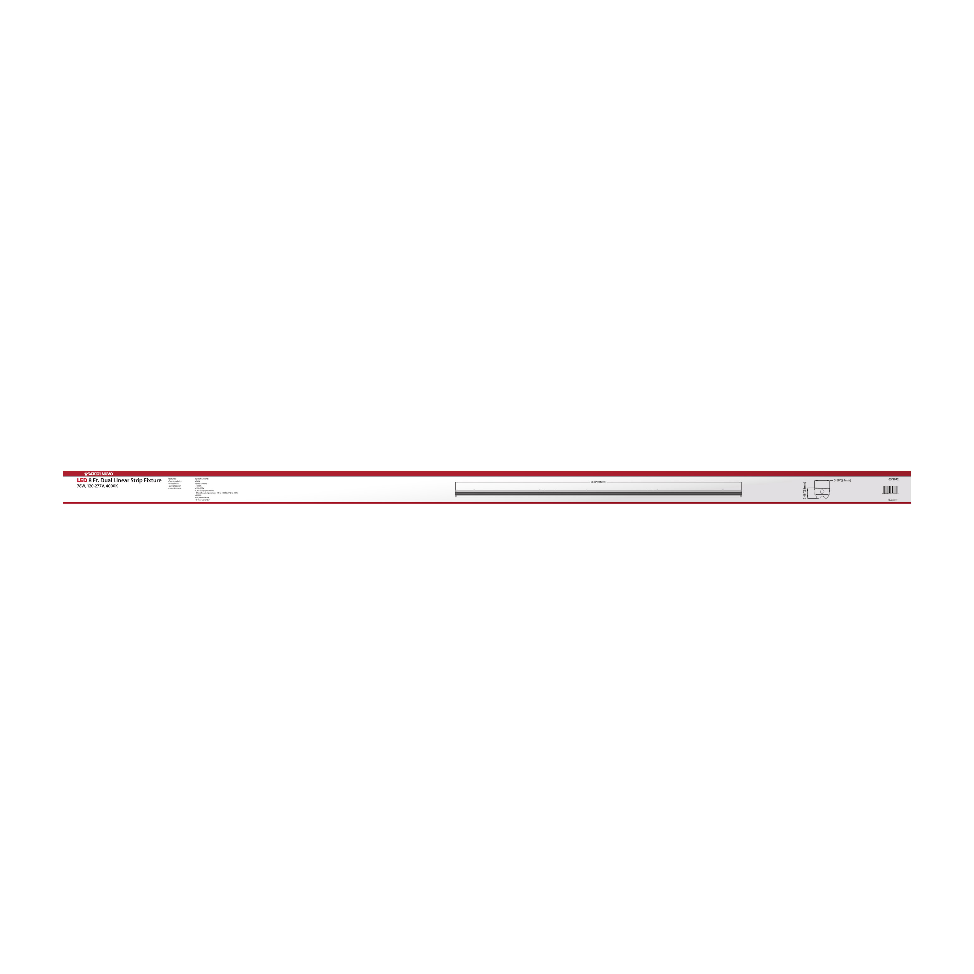 8' LED DOUBLE LIGHT STRIP - 65-1072