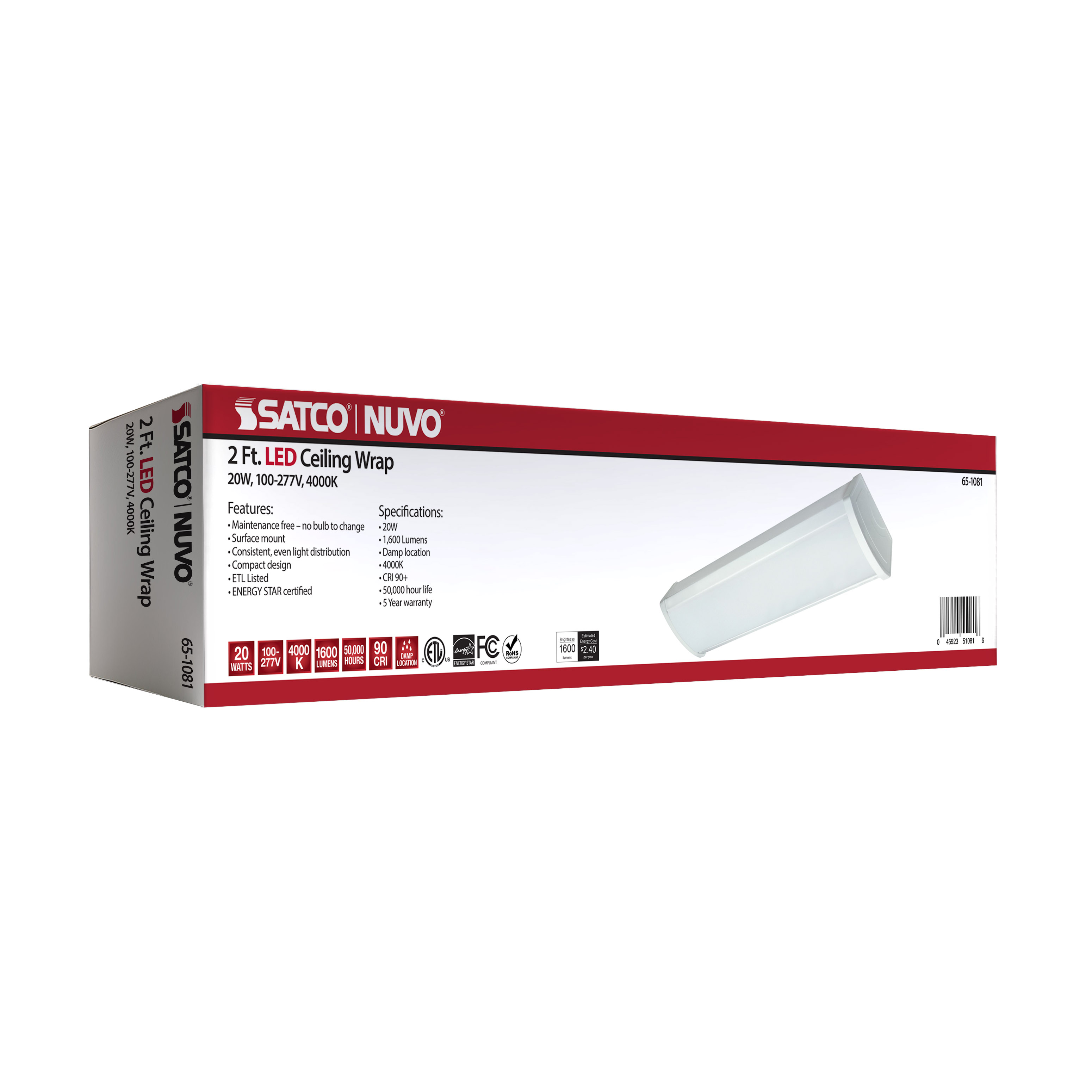 2FT LED CEILING WRAP - 65-1081