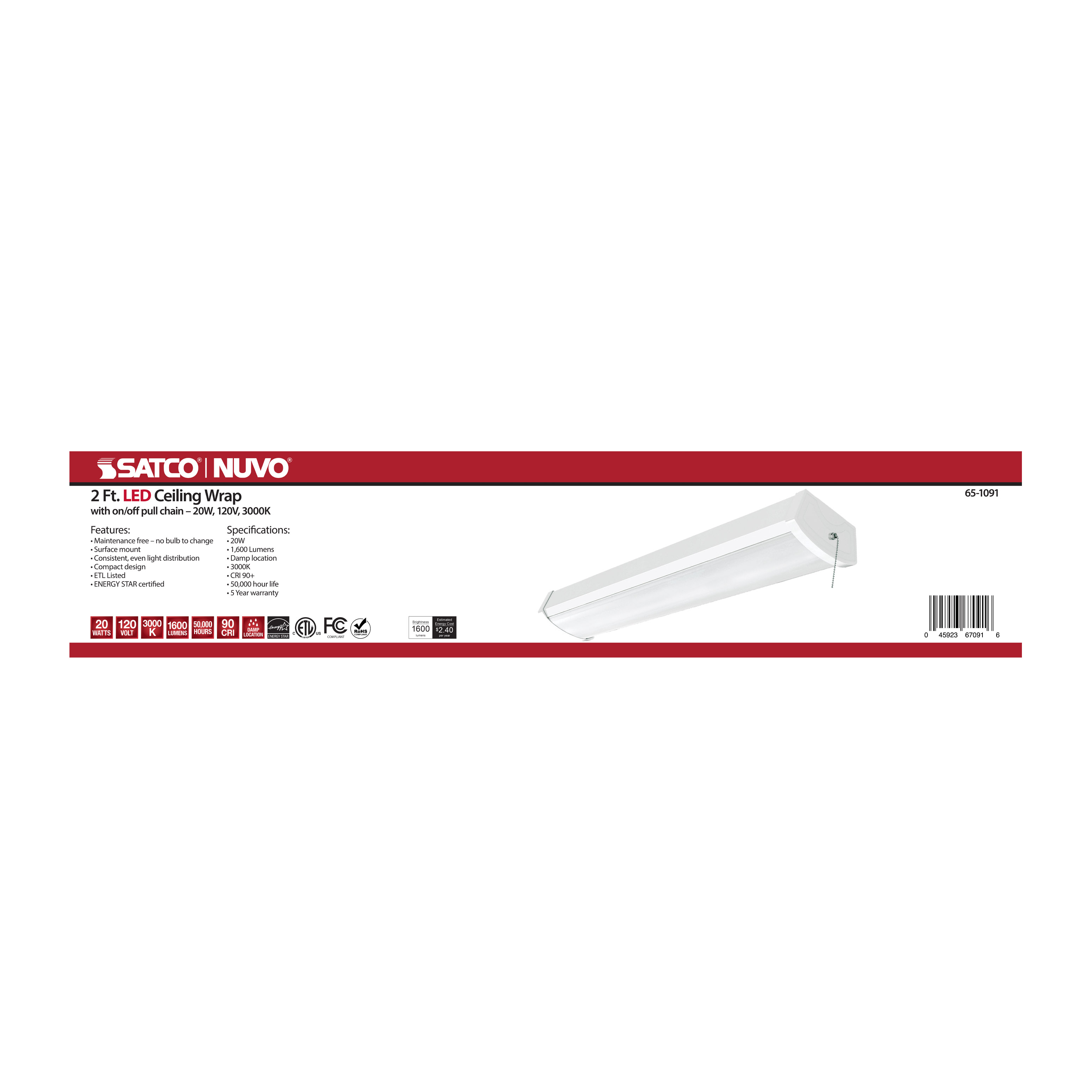 2FT LED CEILING WRAP - 65-1091