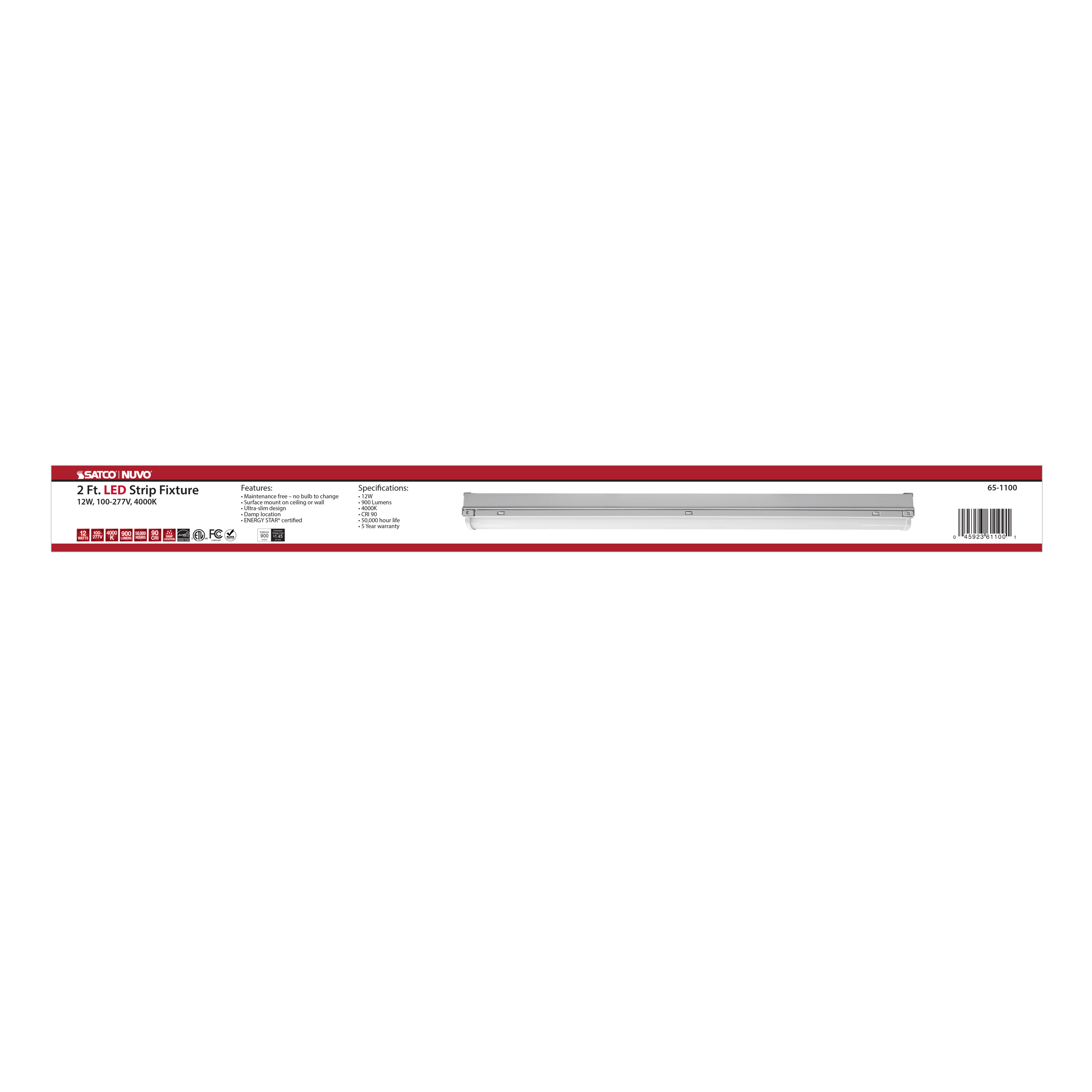 2FT LED STRIP LIGHT - 65-1100