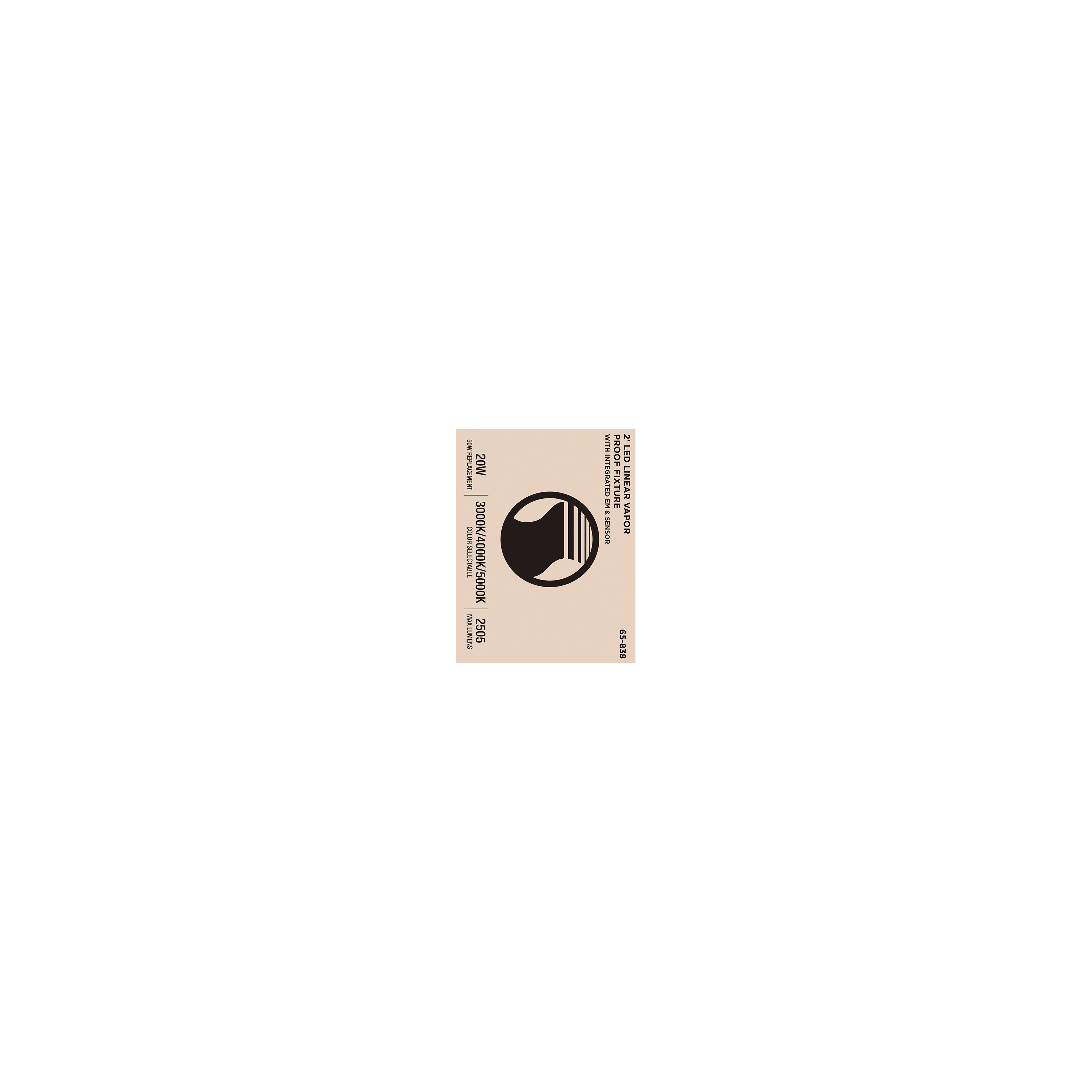 2' VAPOR PROOF W/EM & SENSOR - 65-838