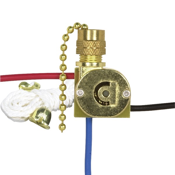 3 WAY PULL CHAIN SW NI PLATED - 90-2261