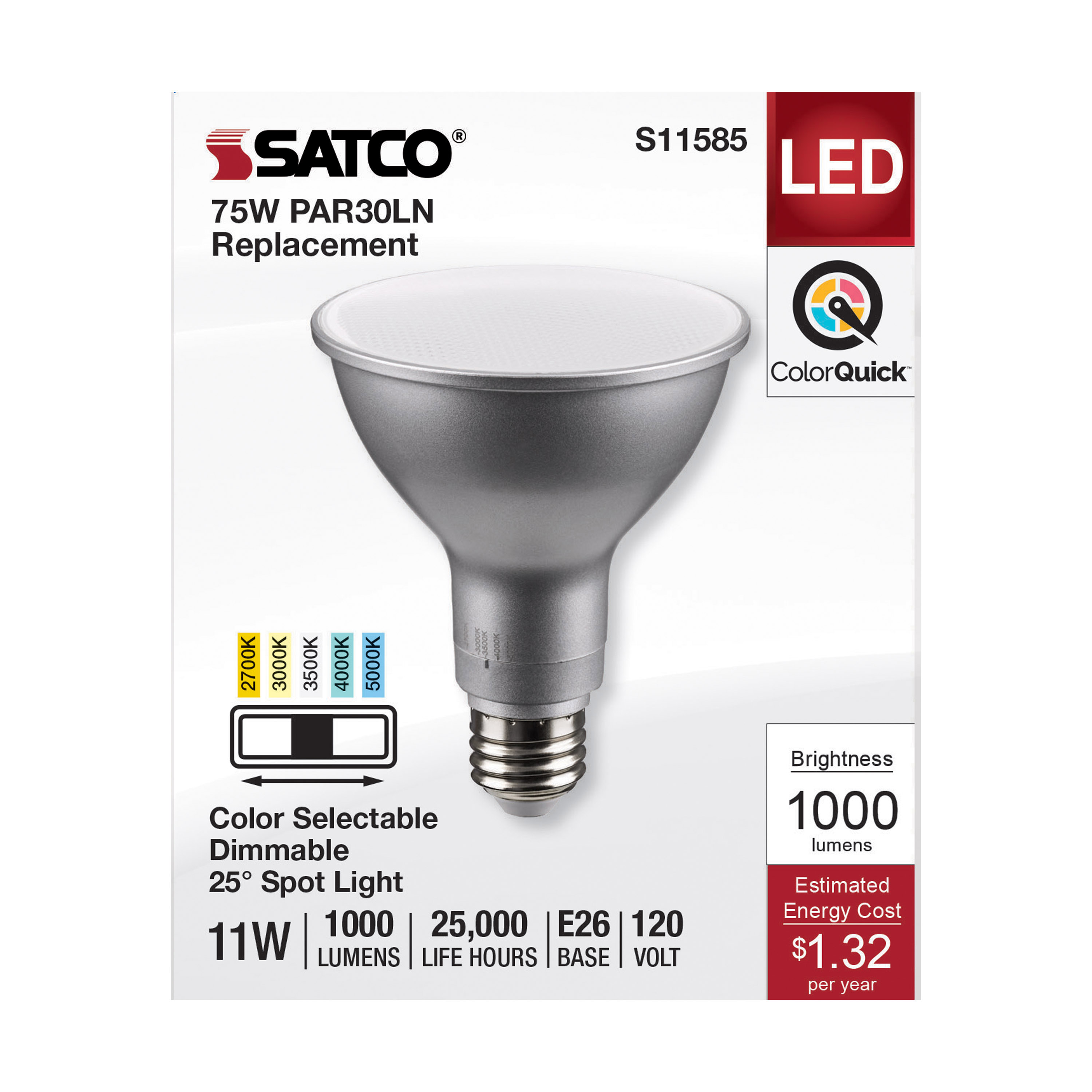 11PAR30LN/LED/5CCT/SP/120V - S11585