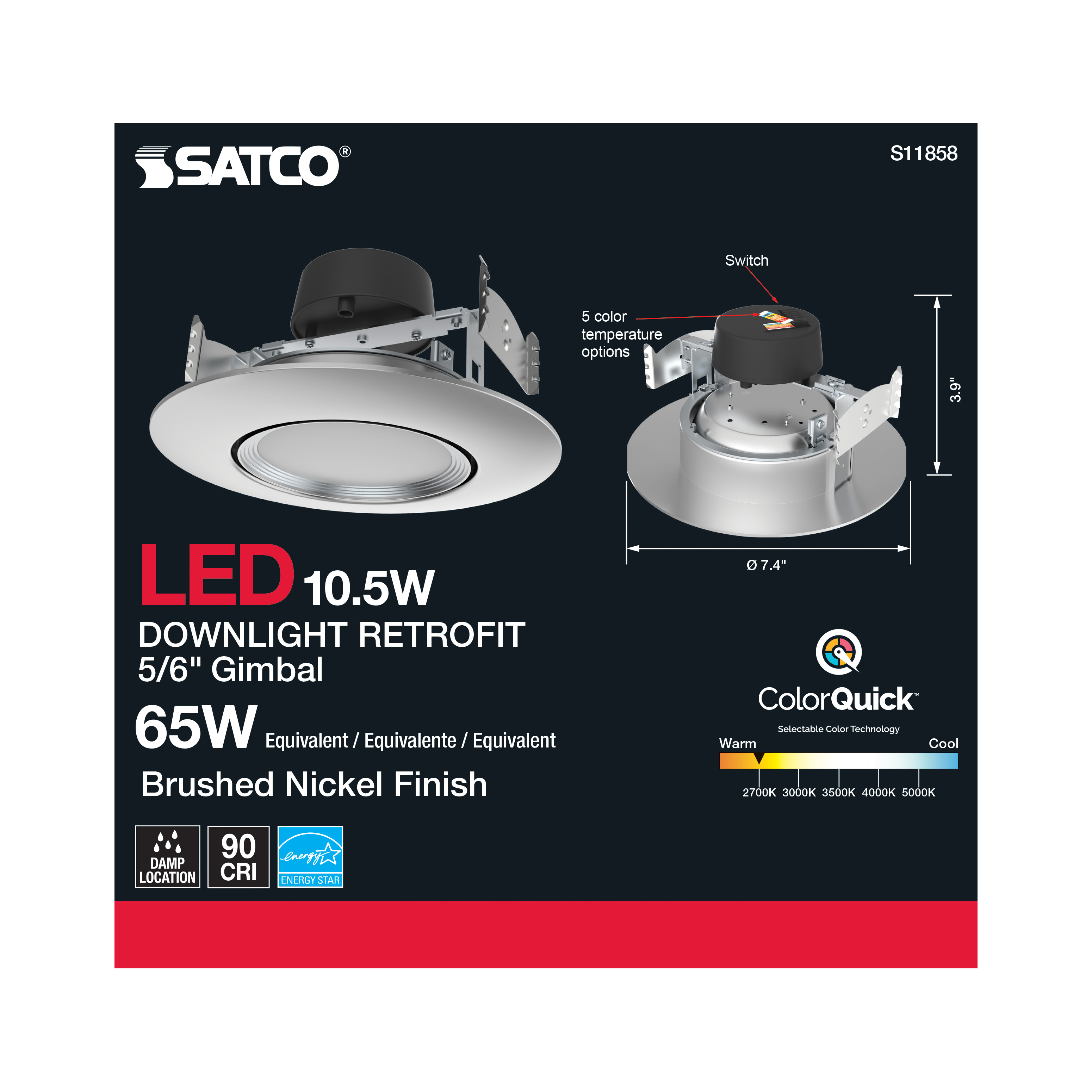 10.5WLED/DIR/5-6/CCT-SEL/120V/ - S11858