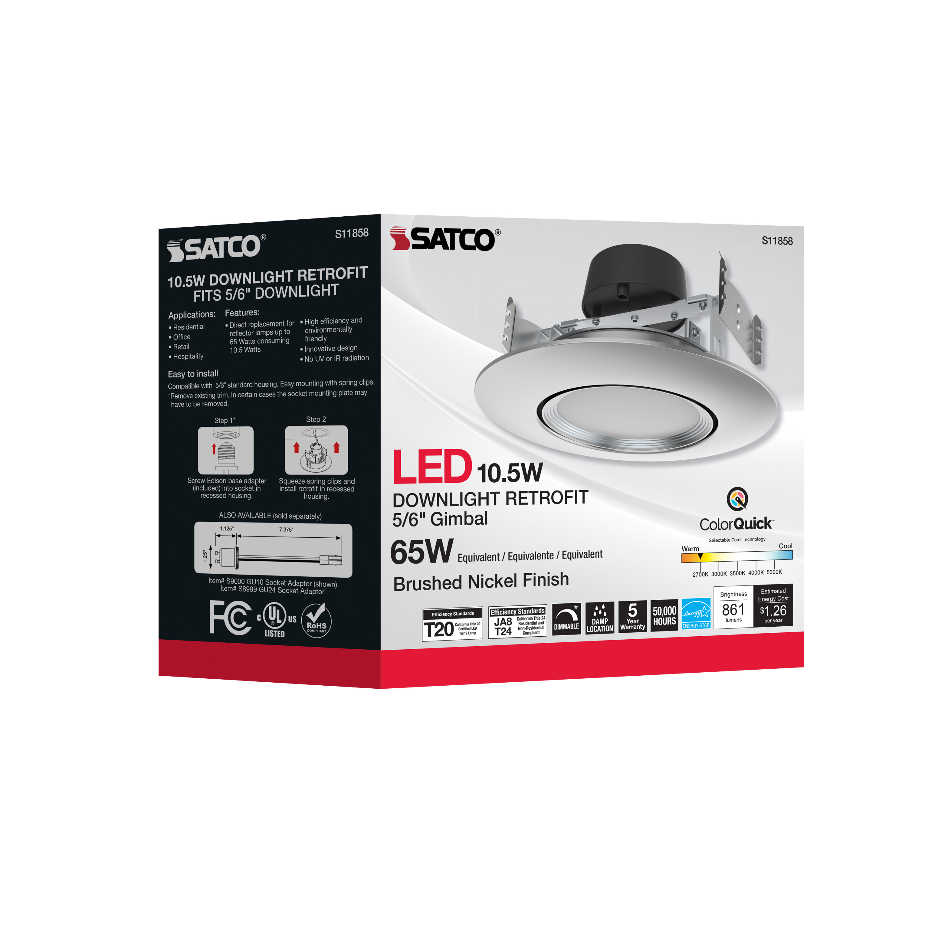 10.5WLED/DIR/5-6/CCT-SEL/120V/ - S11858
