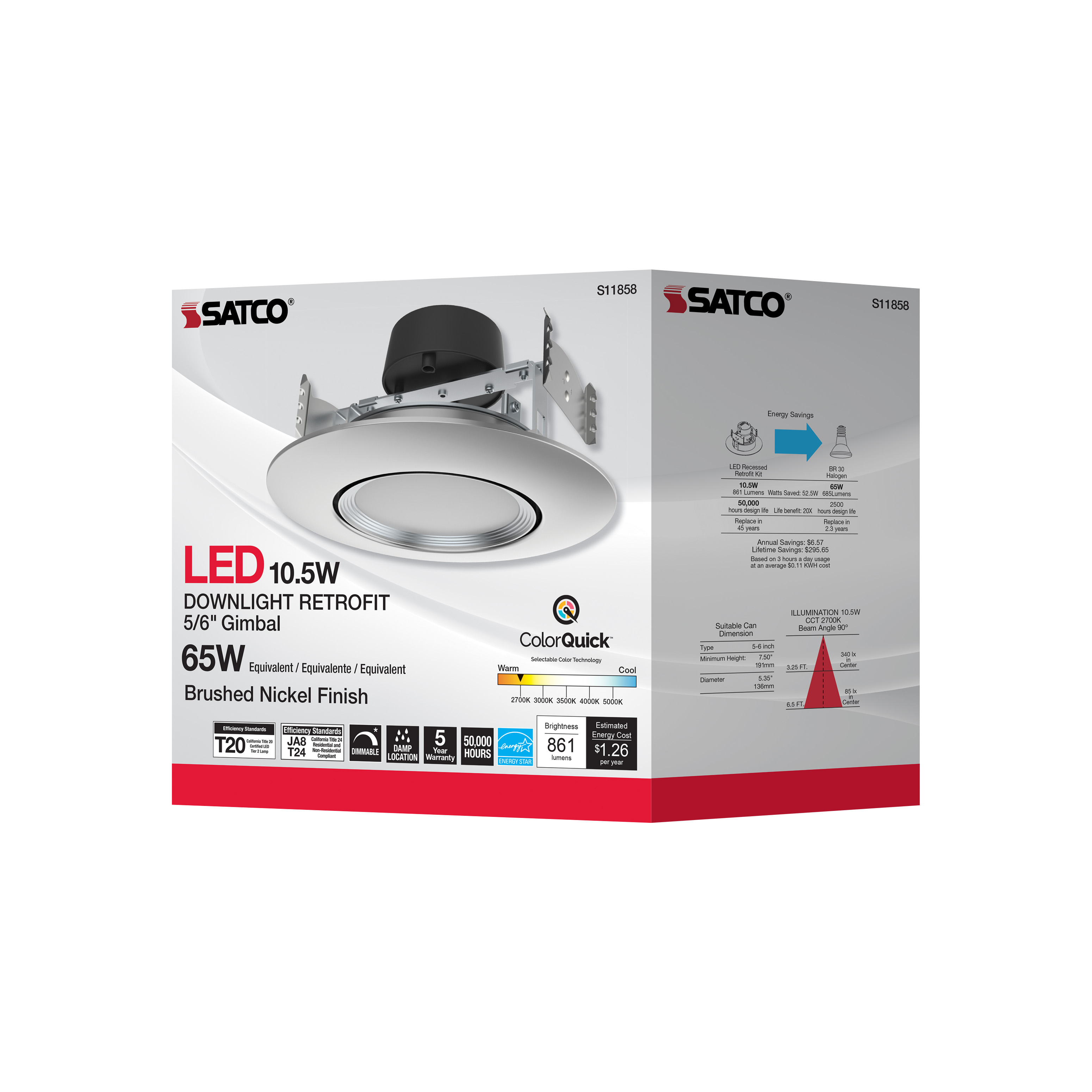 10.5WLED/DIR/5-6/CCT-SEL/120V/ - S11858